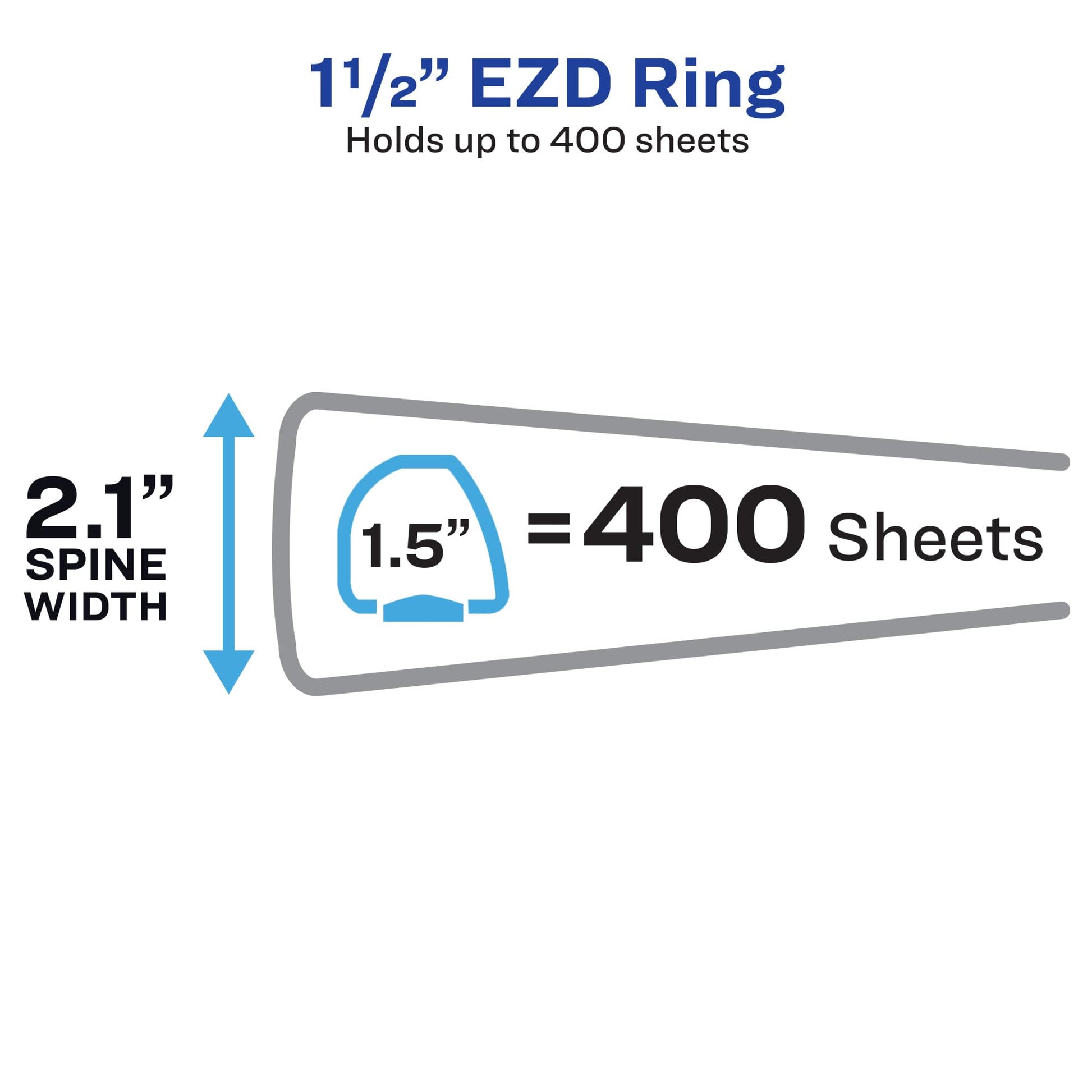 Avery Heavy-Duty Binder with 1.5-Inch One Touch EZD Ring, Black (79991)