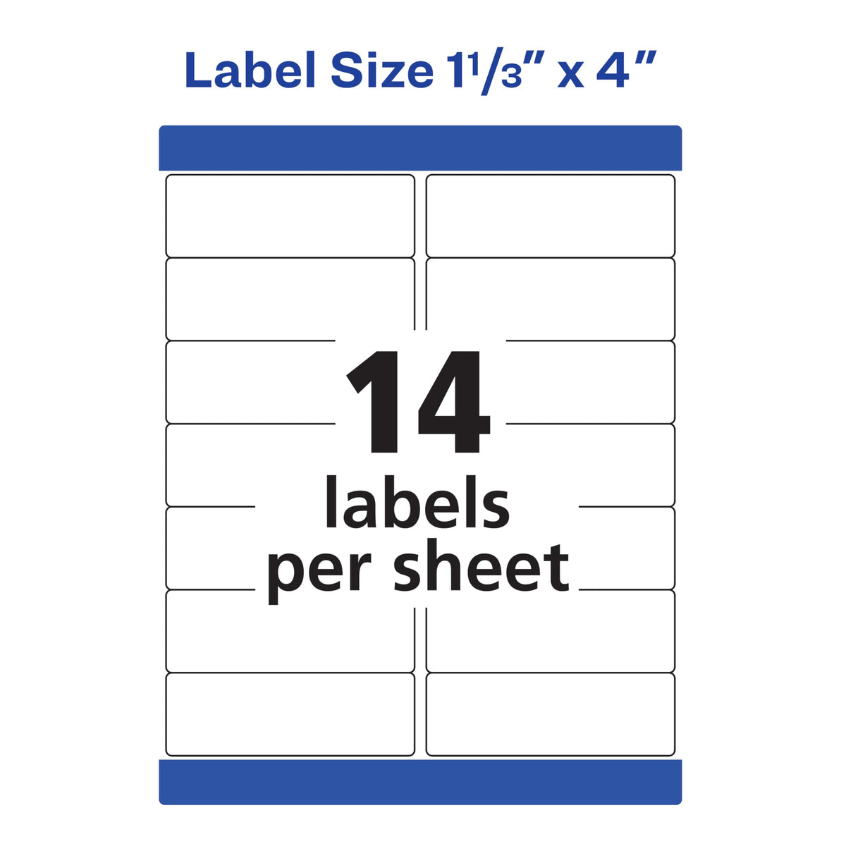 Avery Waterproof Printable Address Labels with Sure Feed, 1-1/3" x 4", White, 700 Blank Mailing Labels (5522)