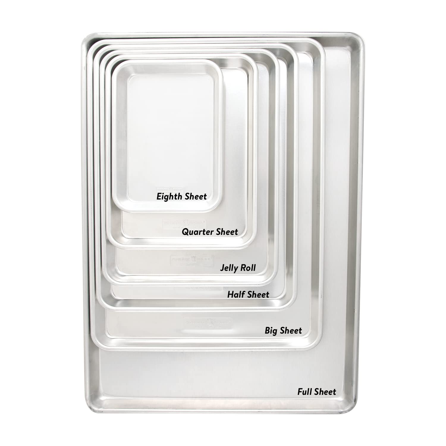 Nordic Ware Natural Aluminum Commercial Baker's Half Sheet and Baker's Quarter Sheet
