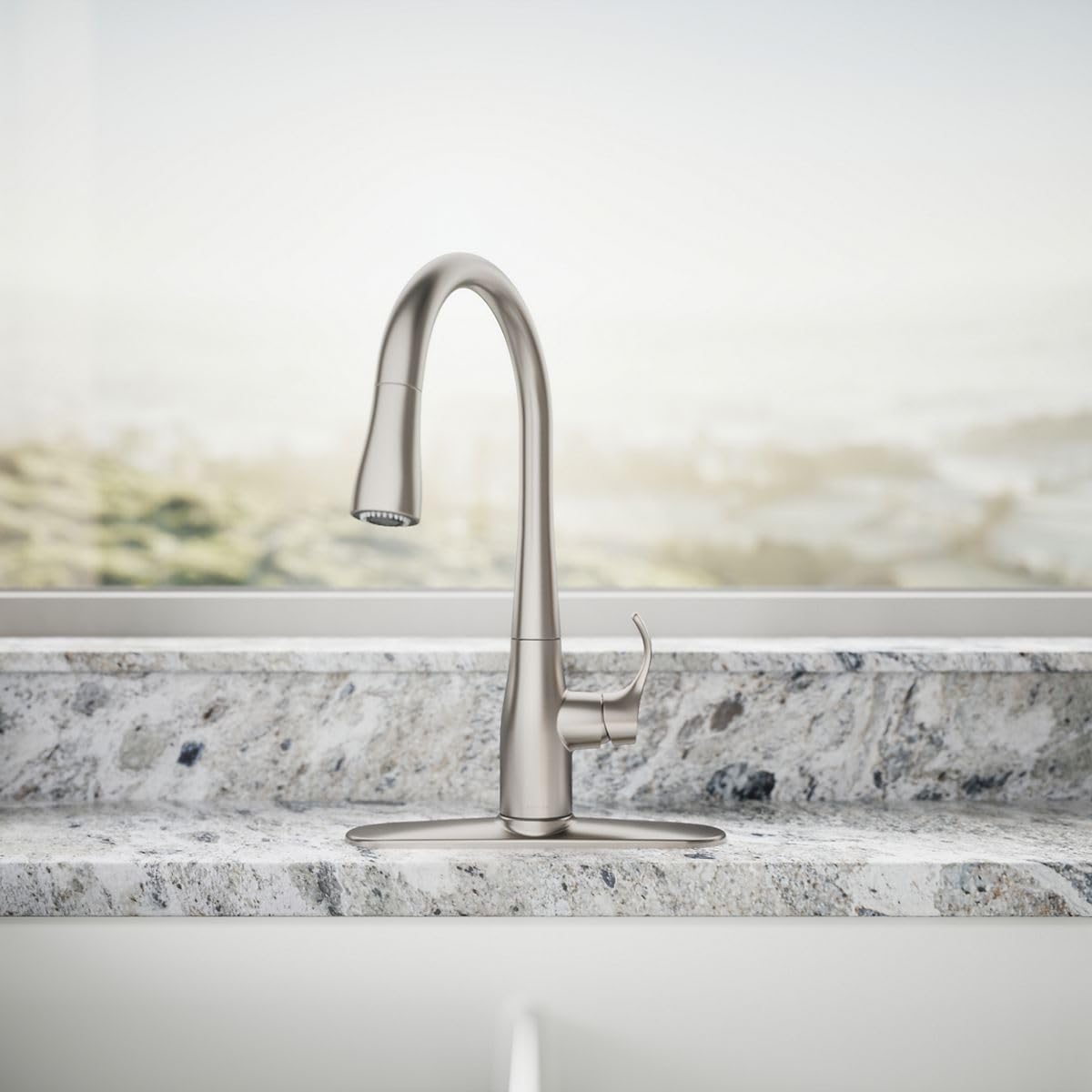 KOHLER K-597-VS Simplice Kitchen Faucet, One Size, Vibrant Stainless