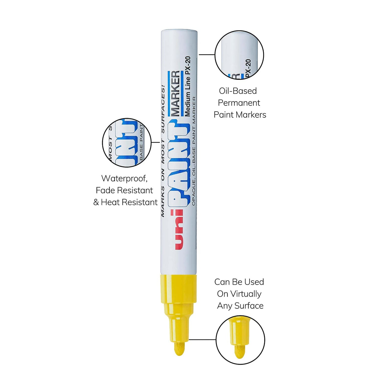 Sanford Corp Yellow Medium Point Paint Marker (Pack Of 12) 63605