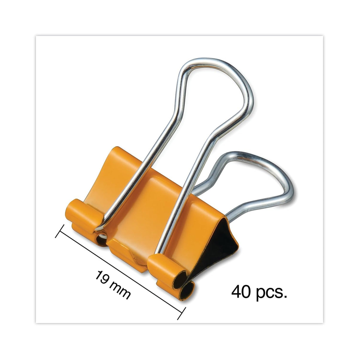 Universal UNV31028 Binder Clips with Storage Tub - Small, Assorted (40/Pack)