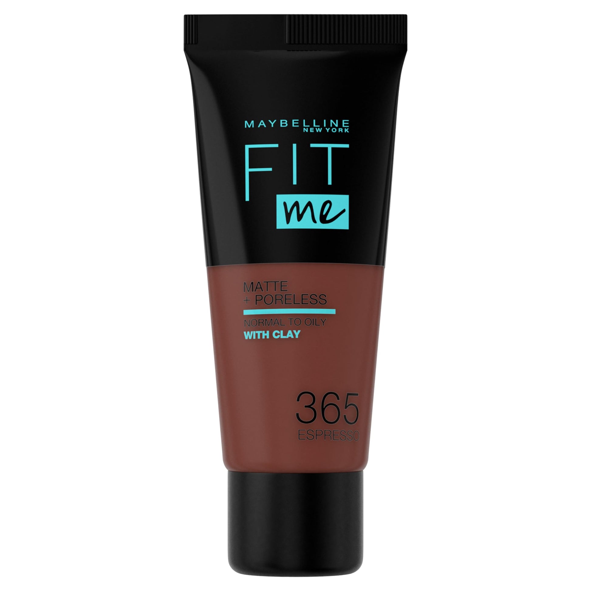 Maybelline Fit Me Foundation, Medium Coverage, Blendable With a Matte and Poreless Finish, For Normal to Oily Skin, Shade: 365 Espresso, 30ml