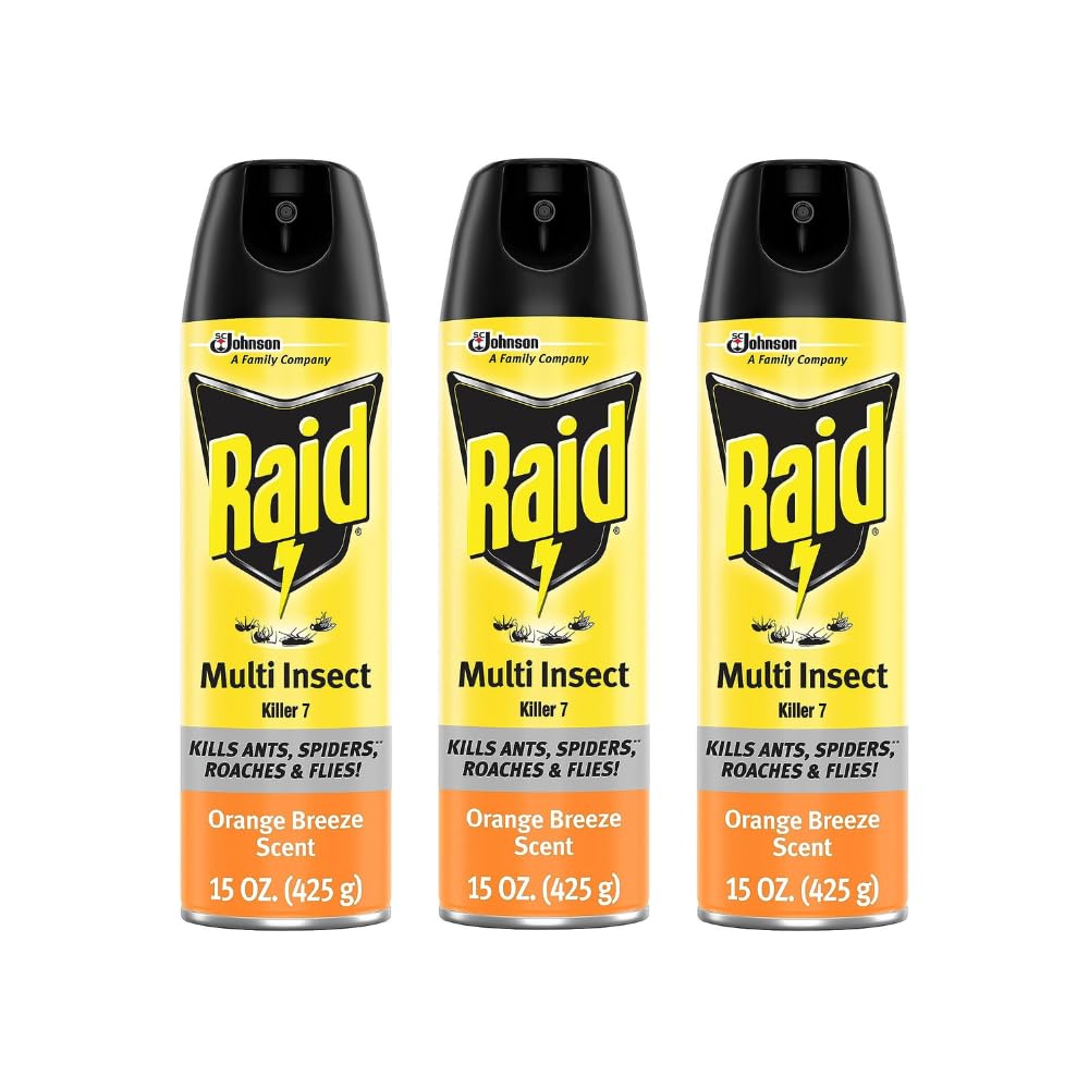 Raid Multi Insect Killer, Orange Breeze,15 Ounce (Pack of 3)