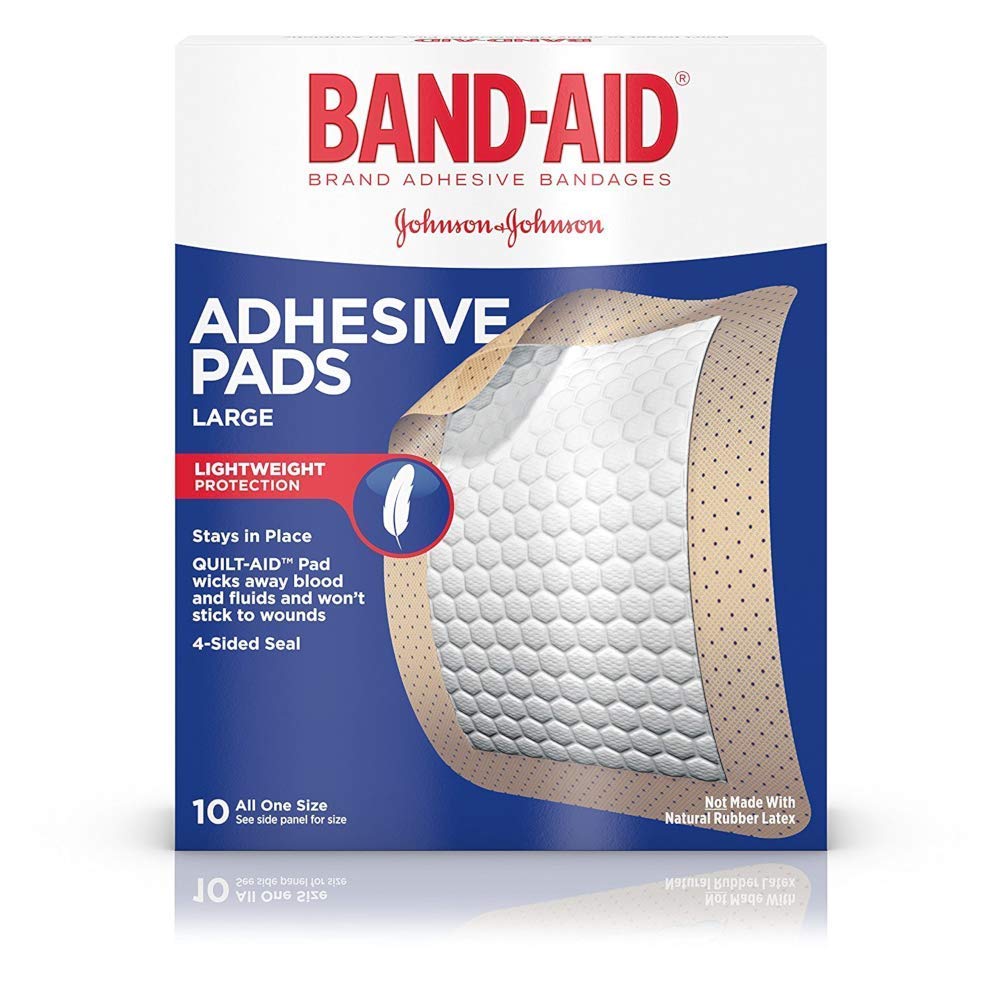 BAND-AID Adhesive Pads Comfort-Flex Large 10 Each (Pack of 6)