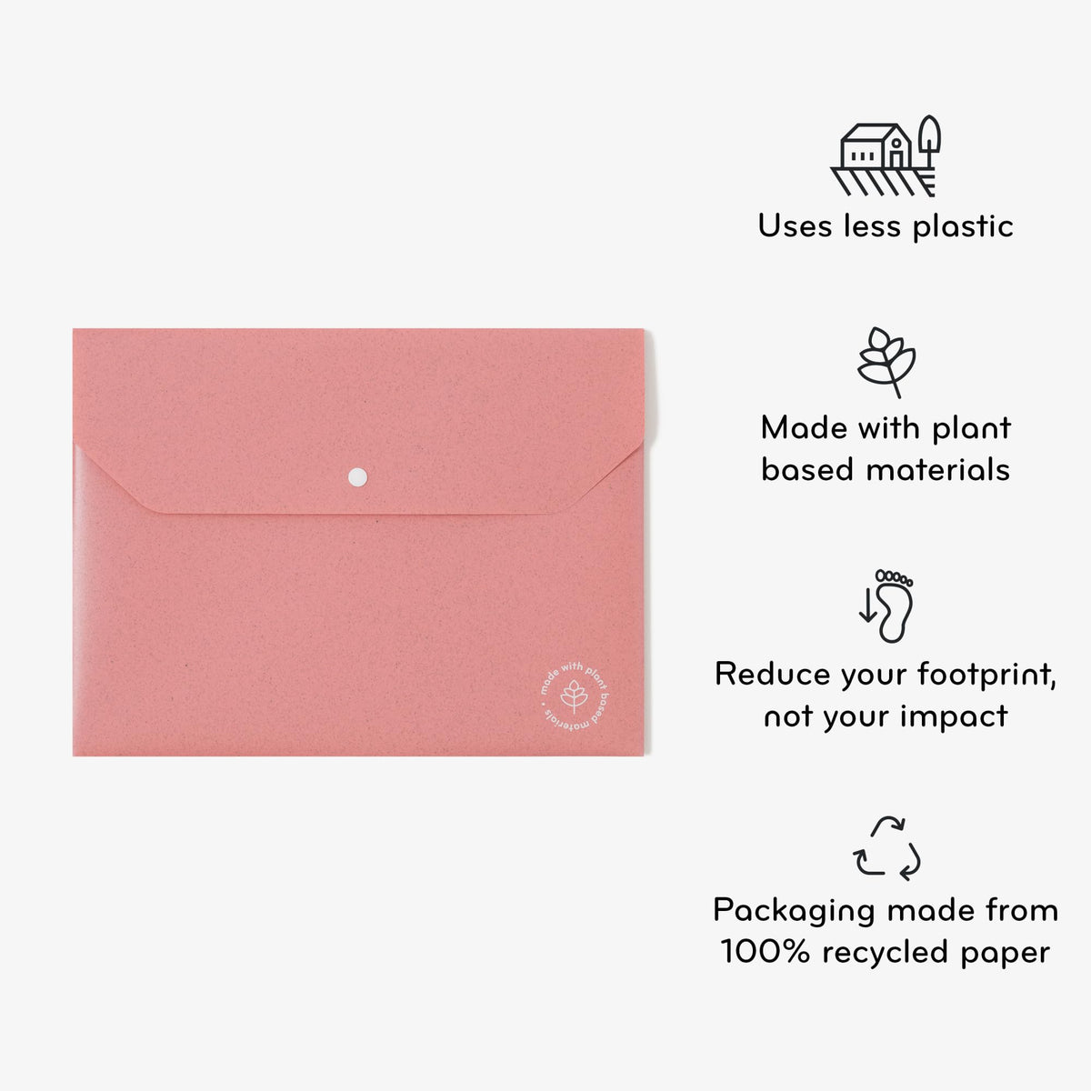 U Brands U-Eco Poly Document Holders, Set of 10, Assorted Brights, Single Pocket, Letter Size (6601U01-12)