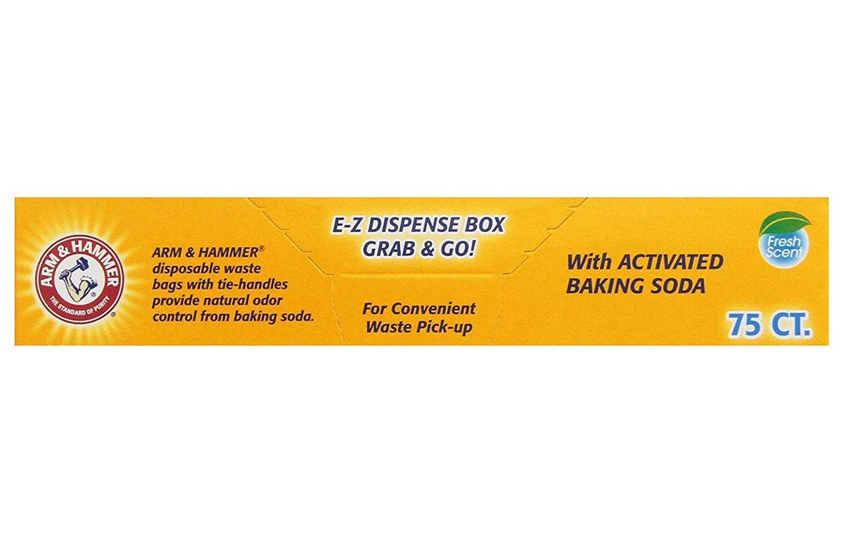Arm & Hammer 71041 Easy-Tie Waste Bags, Blue, 150-Pack