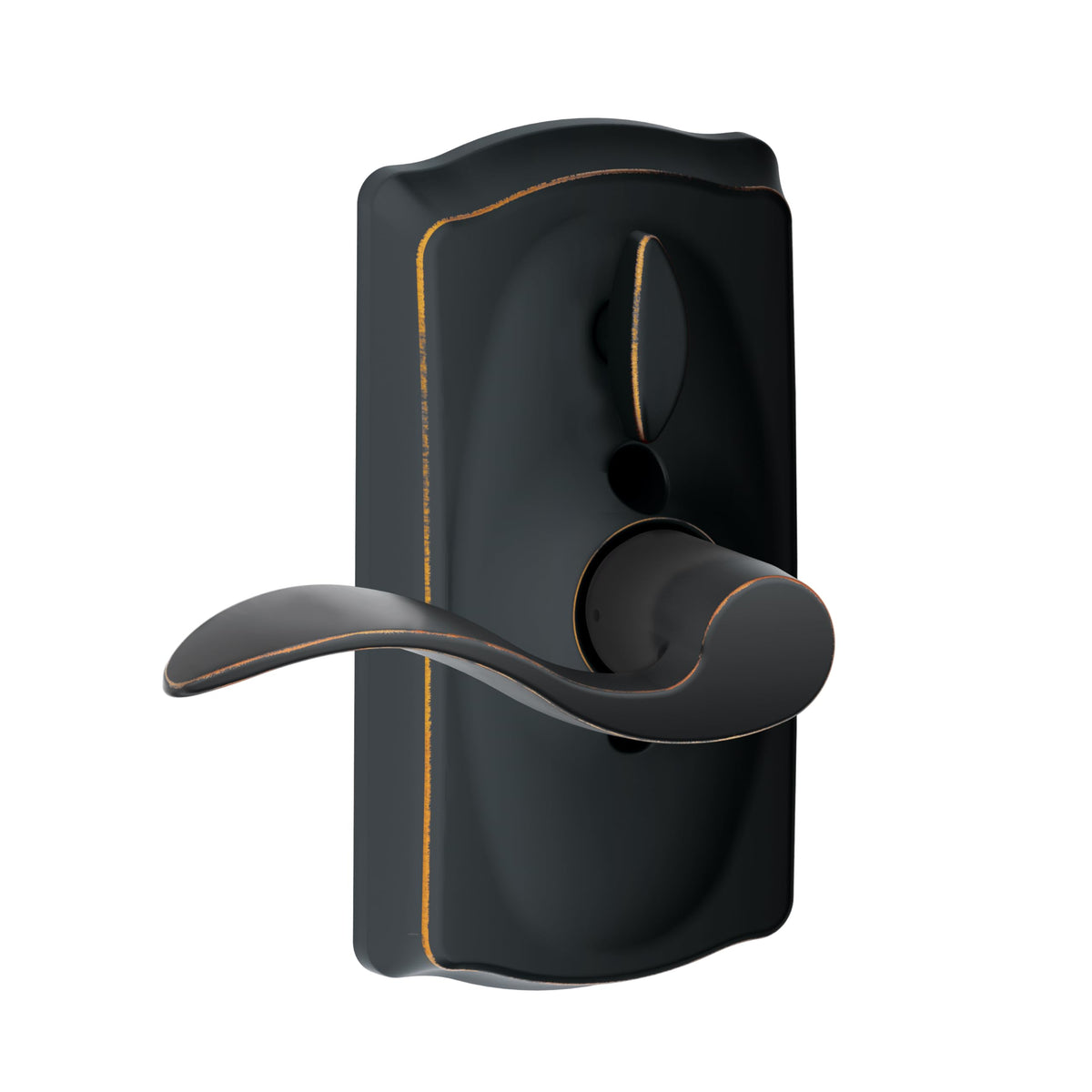 SCHLAGE FE595 CAM 716 ACC Camelot Keypad Entry with Flex-Lock and Accent Levers, Aged Bronze
