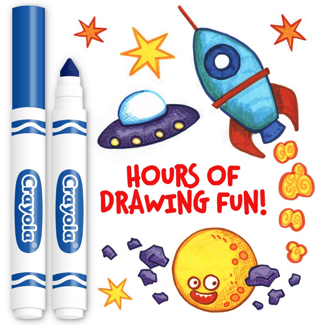 Crayola 12 Count Washable Bulk Markers, Blue