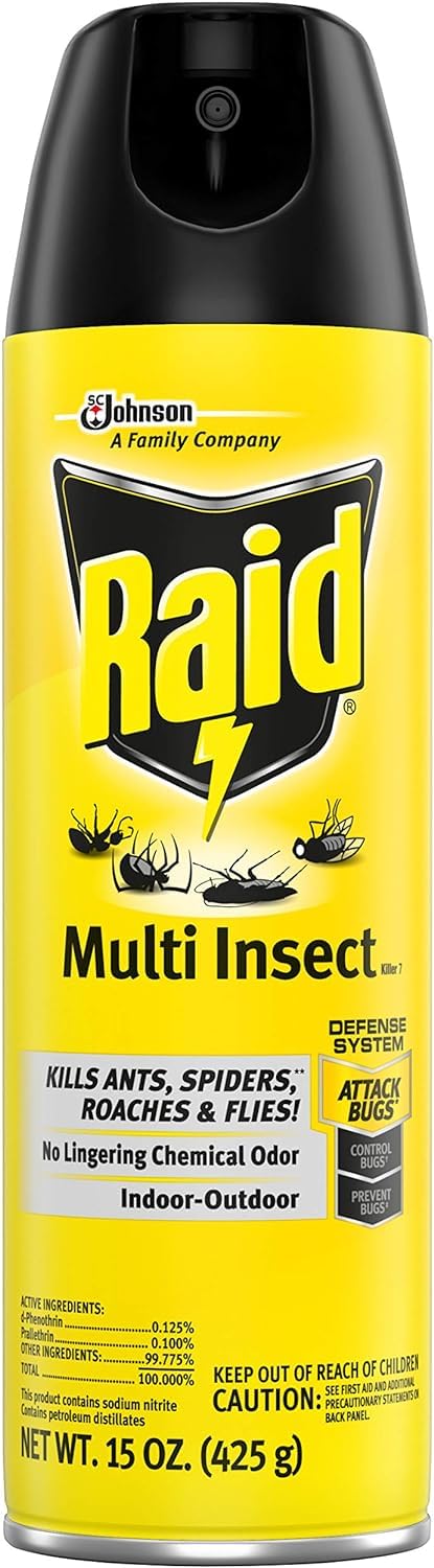 Raid Multi Insect Killer, Kills Ants, Spiders, Roaches and Flies, for ...