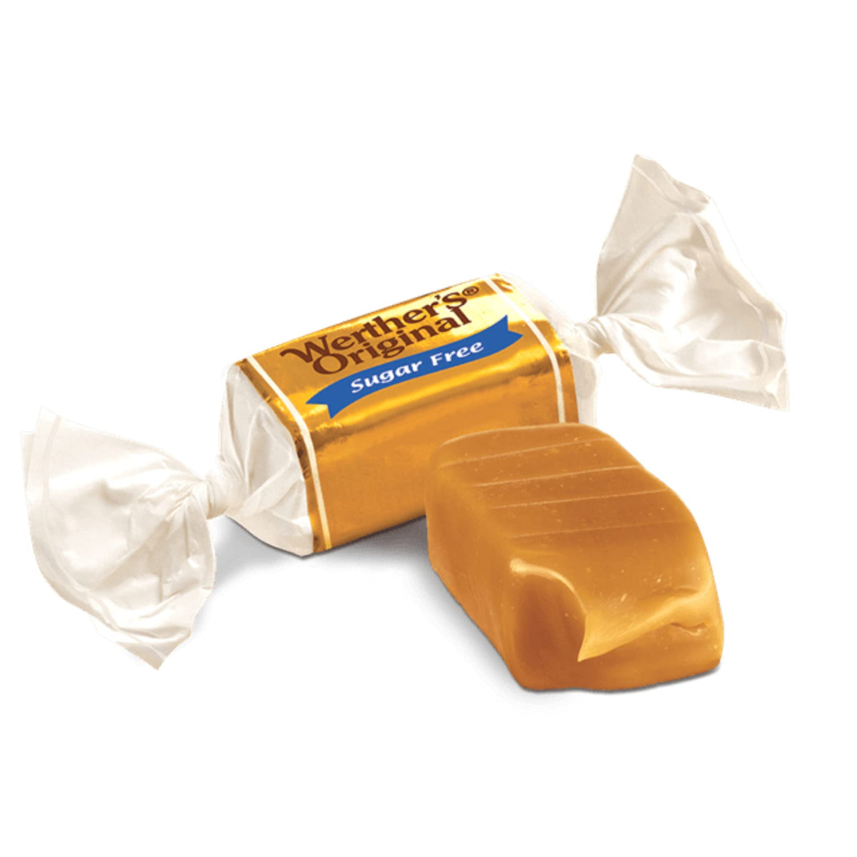 Needzo - Werther's Original Sugar Free Chewy Caramels, Individually Wrapped Candies for Adults, Pack of 2, 2.75 Ounce