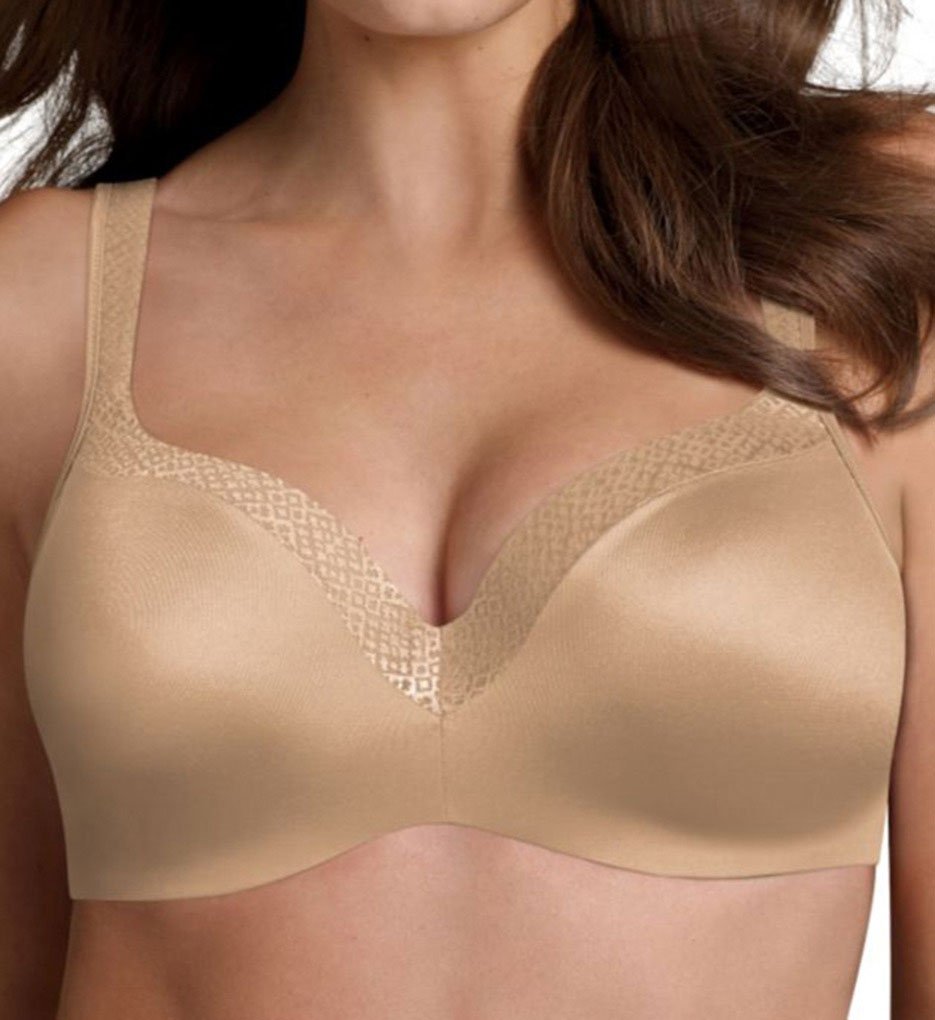 PLAYTEX Womens Secrets Underwire Full-coverage Balconette T-shirt For Full Figures, Us4823 Bra, Real Black, 38D US
