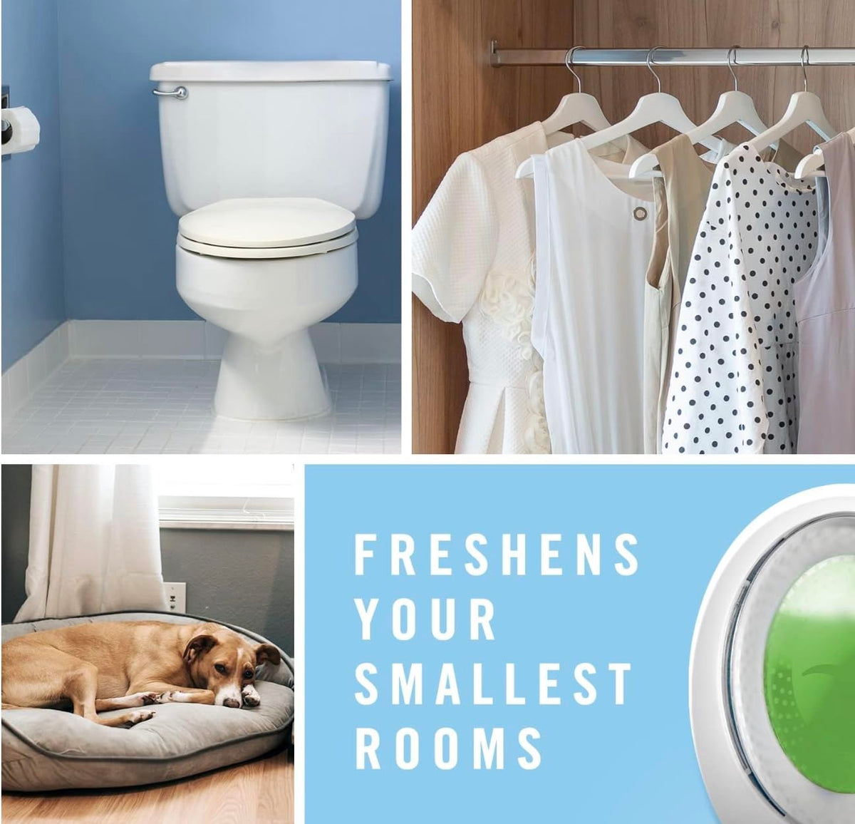 Febreze Small Spaces Air Freshener, Plug in Alternative, Gain Original Scent, 3 Count pack (Case of 6 packs)