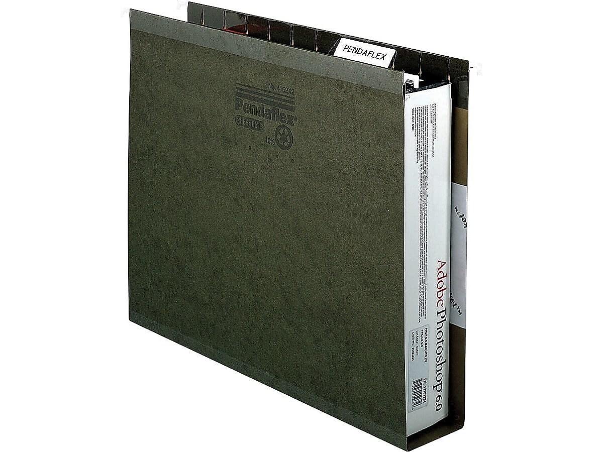 Pendaflex 04152X3 Extra Capacity Reinforced Hanging File Folders, 3", Letter Size, Standard green, 1/5 Cut, 25/BX (4152x3)