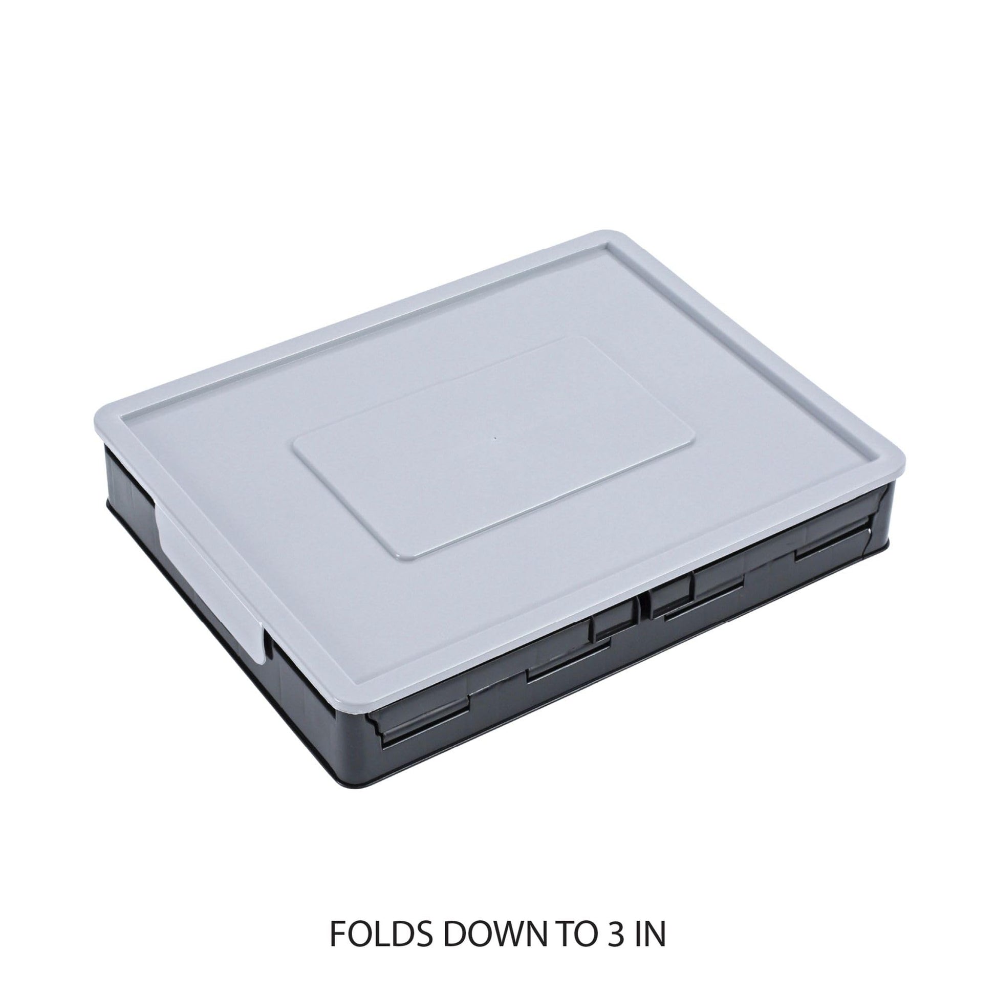 Universal UNV40010 17.25 in. x 14.25 in. x 10.5 in. Letter/Legal Files Collapsible Crate - Black/Gray (2/Pack)