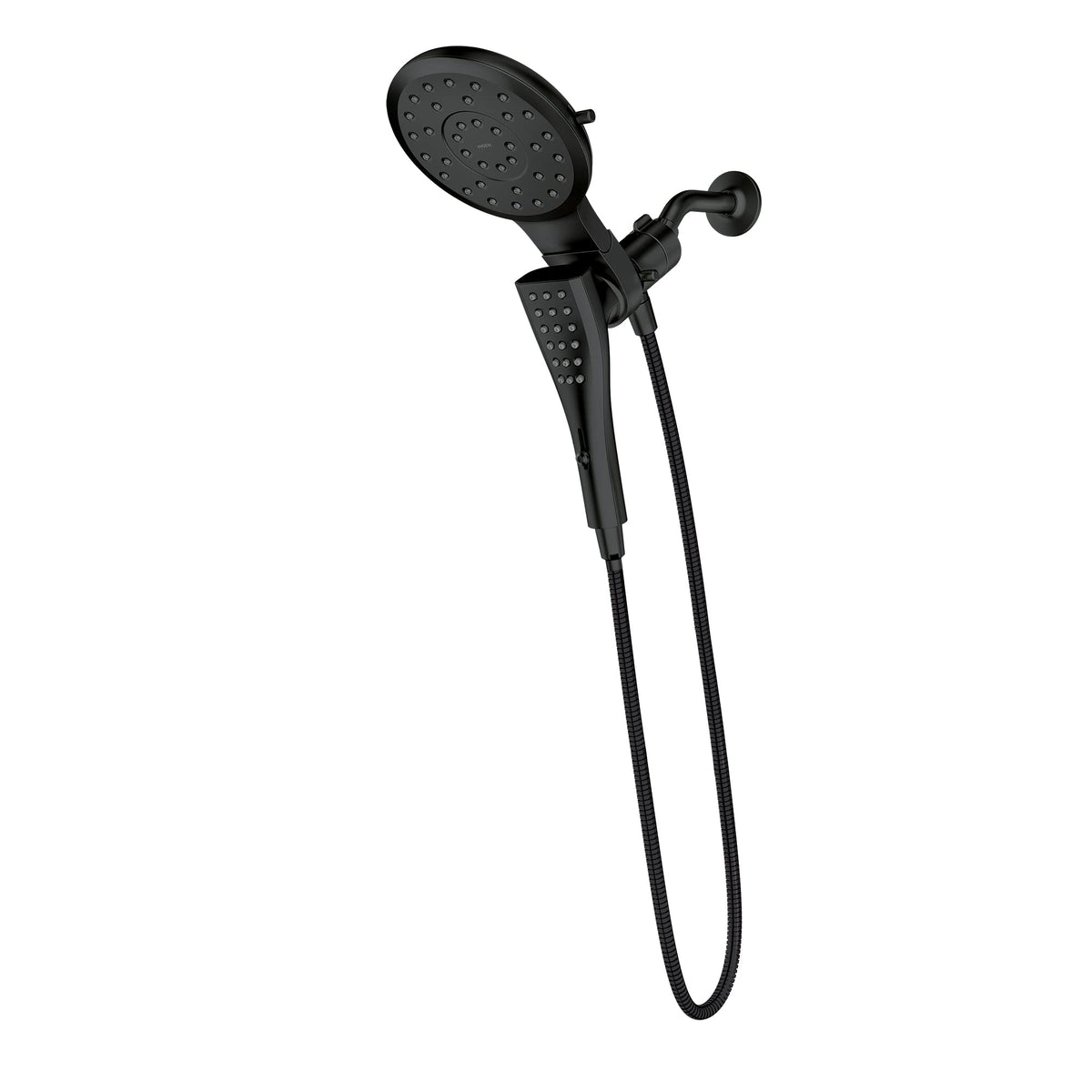 Moen Verso Matte Black Eight-Function 7" Diameter Spray Head and Handshower Combo Featuring 72" Hose, 220C3BL