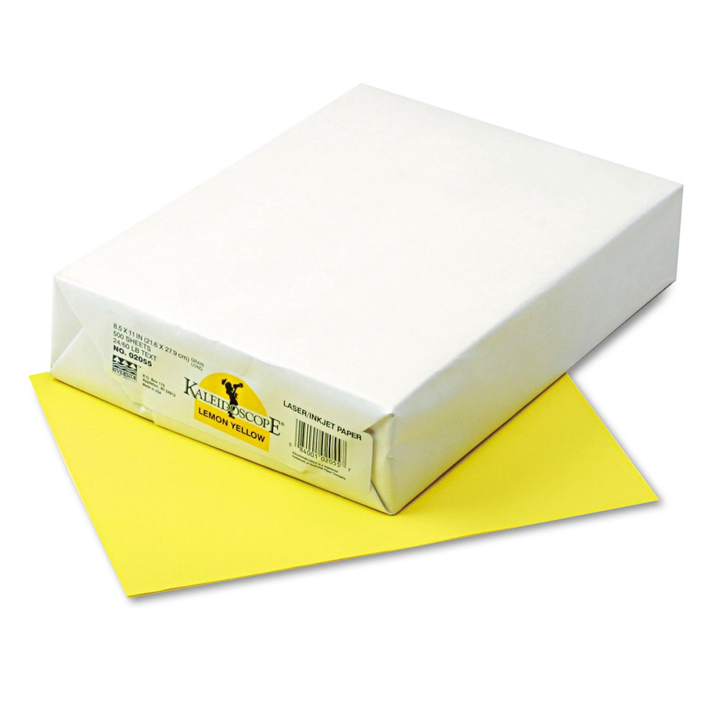 Kaleidoscope Multi-Purpose Paper, 8.5 x 11 Inches, Lemon Yellow, 500 Sheets (102055)