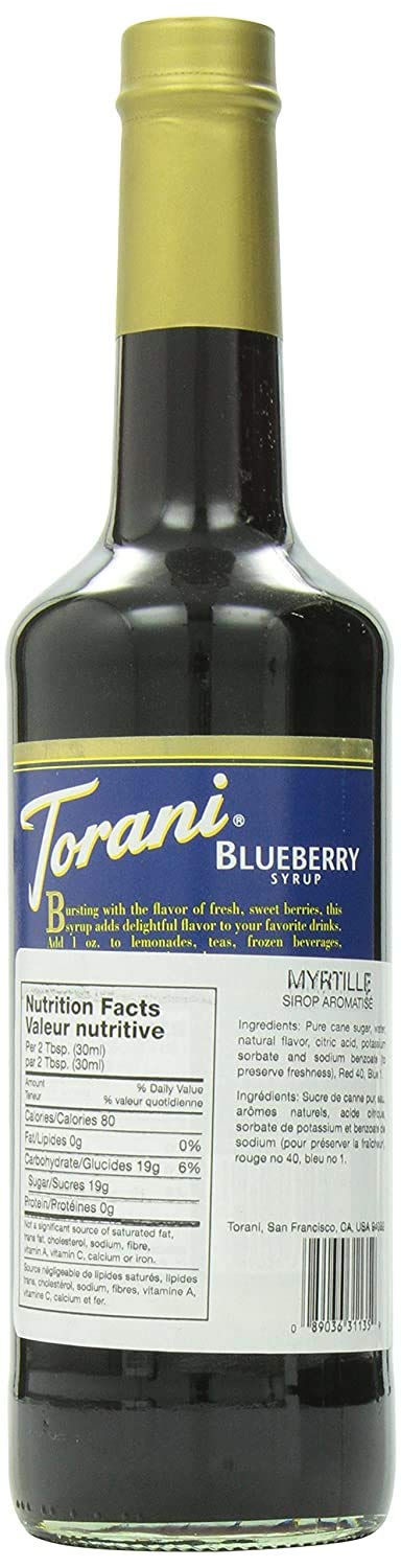Torani Blueberry Syrup, 750 ml