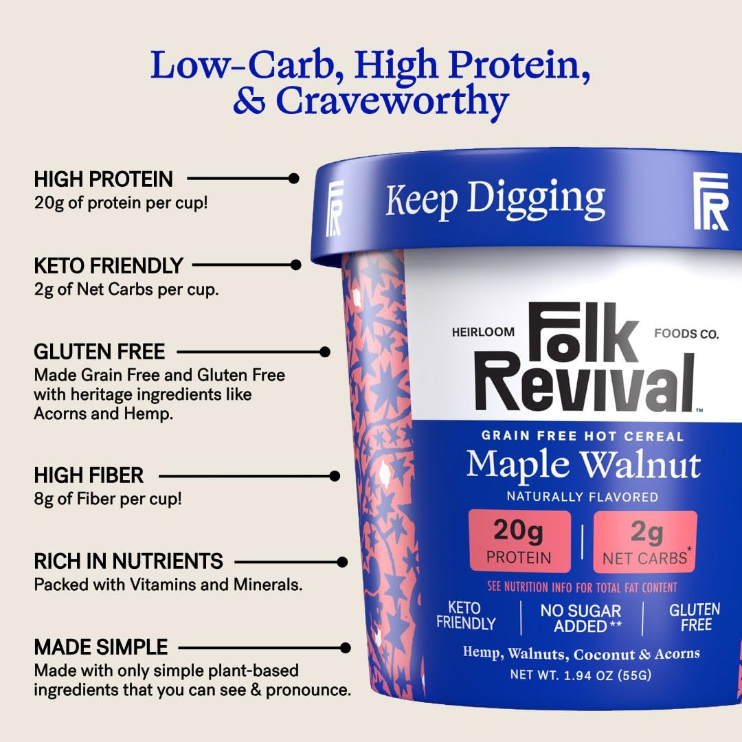Folk Revival Maple Walnut Cereal Cup, 1.94 Oz