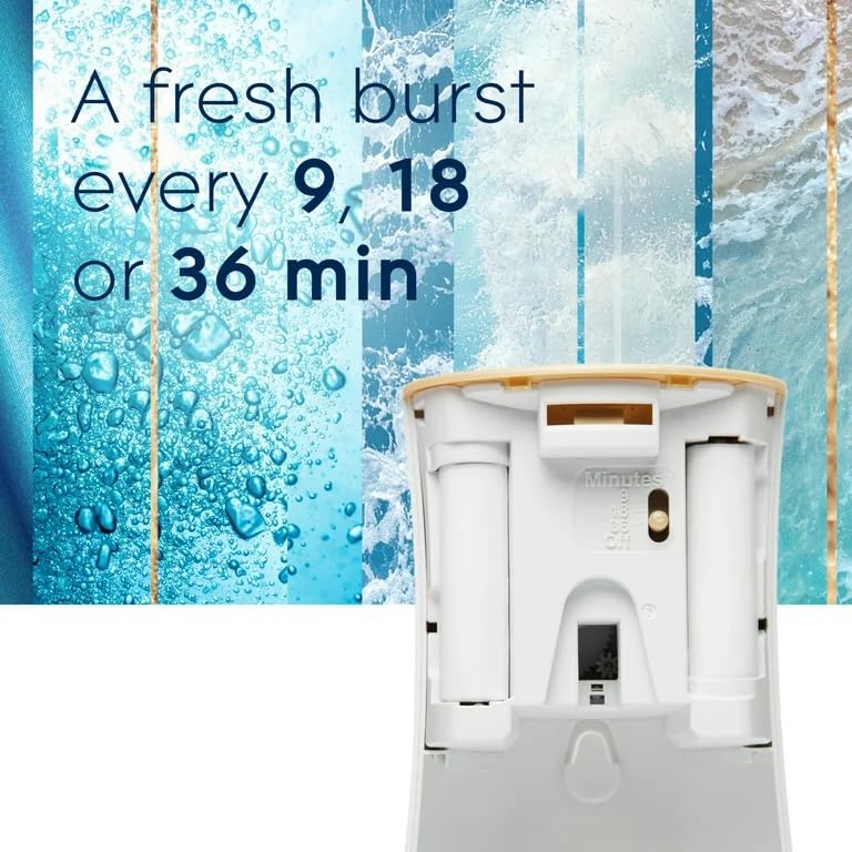 Glade, Automatic Spray Air Freshener 1 Holder + 3 Refills - Aqua Wves - 18.6 Ounce