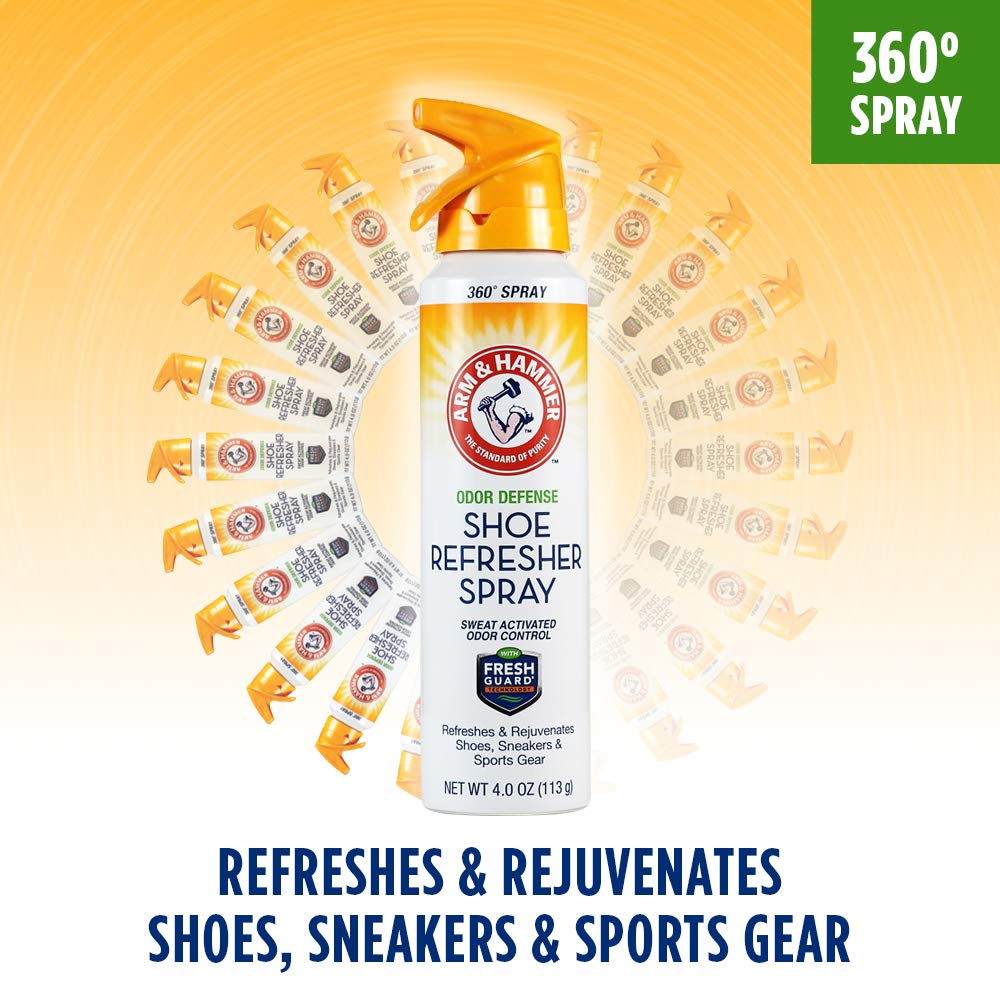 Arm & Hammer Odor Defense Shoe Refresher Spray, Fresh Scent, 4 oz