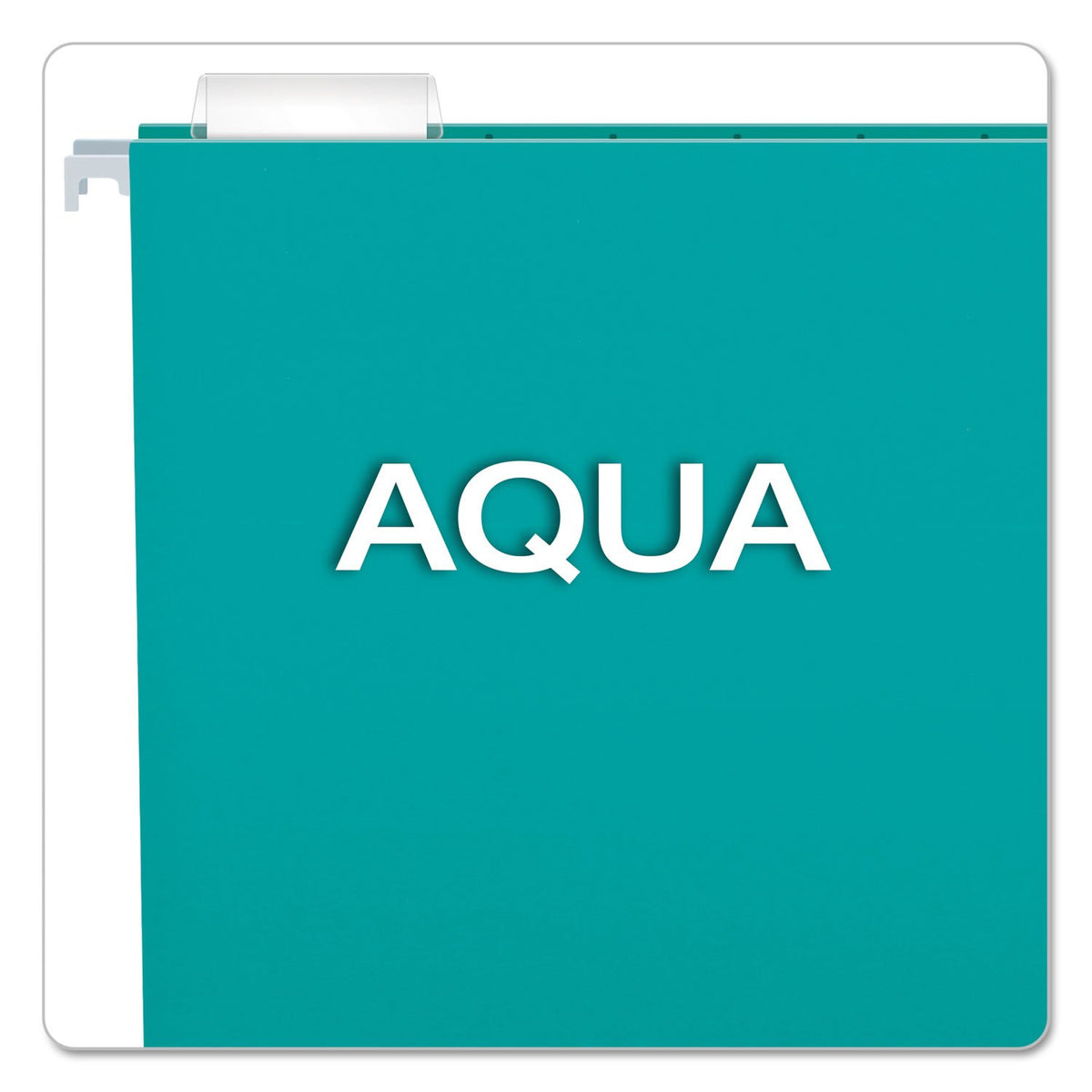Pendaflex Recycled Hanging Folders, Letter Size, Aqua, 1/5 Cut, 25/BX (81616)
