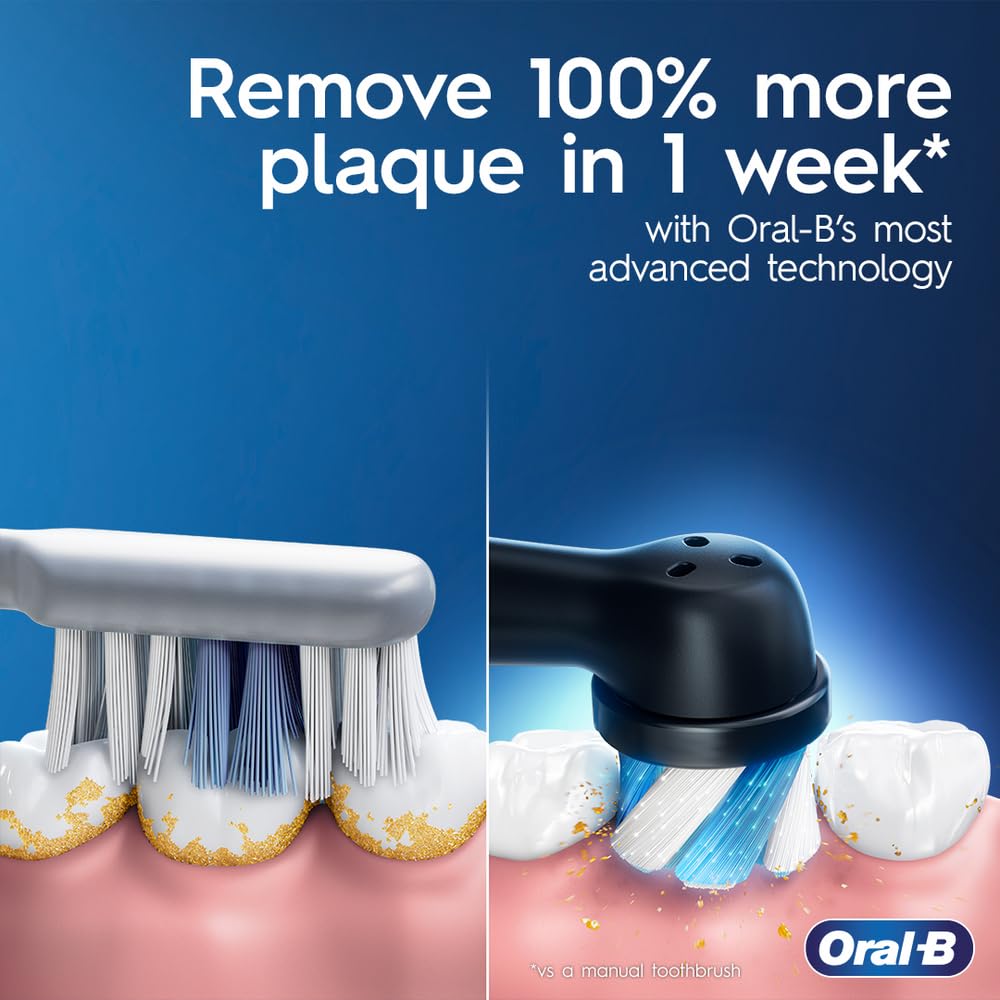 Oral-B iO3 Electric Toothbrush (1) with (1) Ultimate Clean Brush Head and (1) Charger, Black
