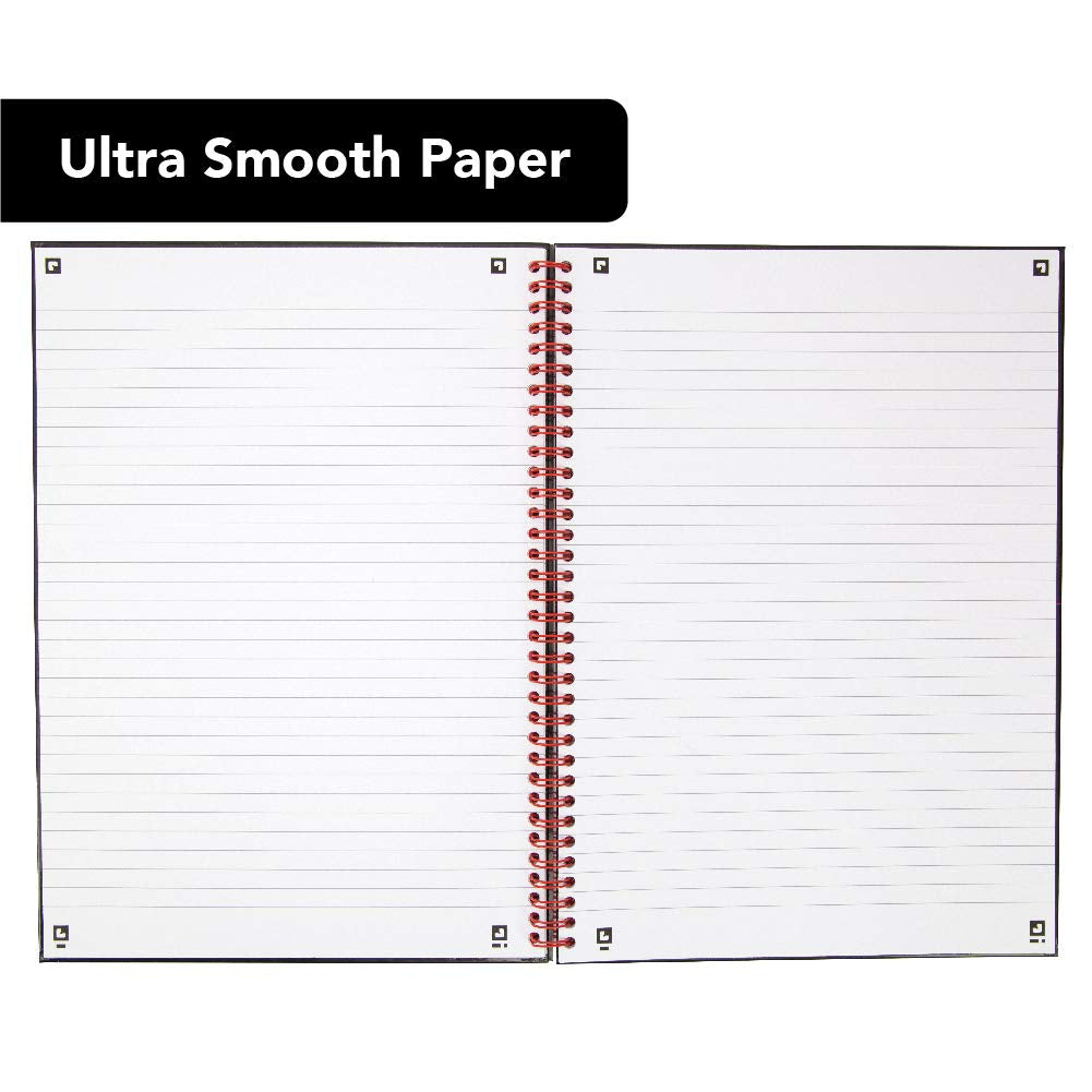 Black n Red Notebook Wirebound Polypropylene 90gsm Ruled 140 Pages A4 Ref E67008 [Pack of 5]
