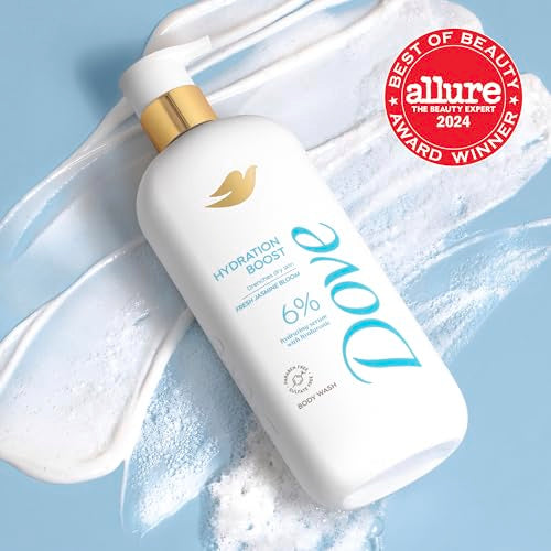 Dove Serum Body Wash Hydration Boost actively drenches dry skin with Hyaluronic Acid Serum 18.5 Fl Oz