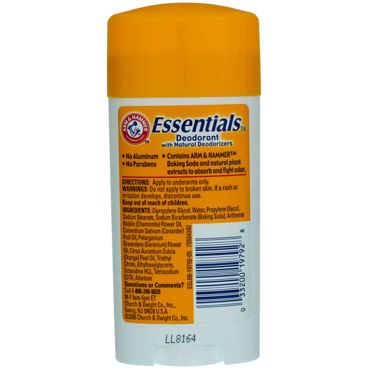 A&H Ess Unsented Size 2.5z Arm & Hammer Essentials Unscented Natural Deodorant