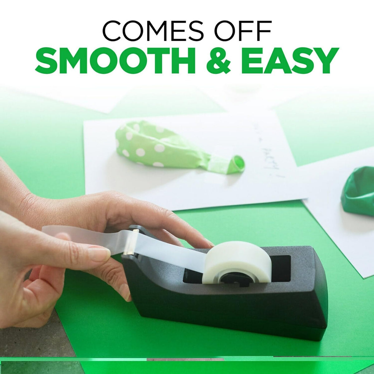 Scotch C38BK Desktop Tape Dispenser, 1-Inch Core, Weighted Non-Skid Base, Black