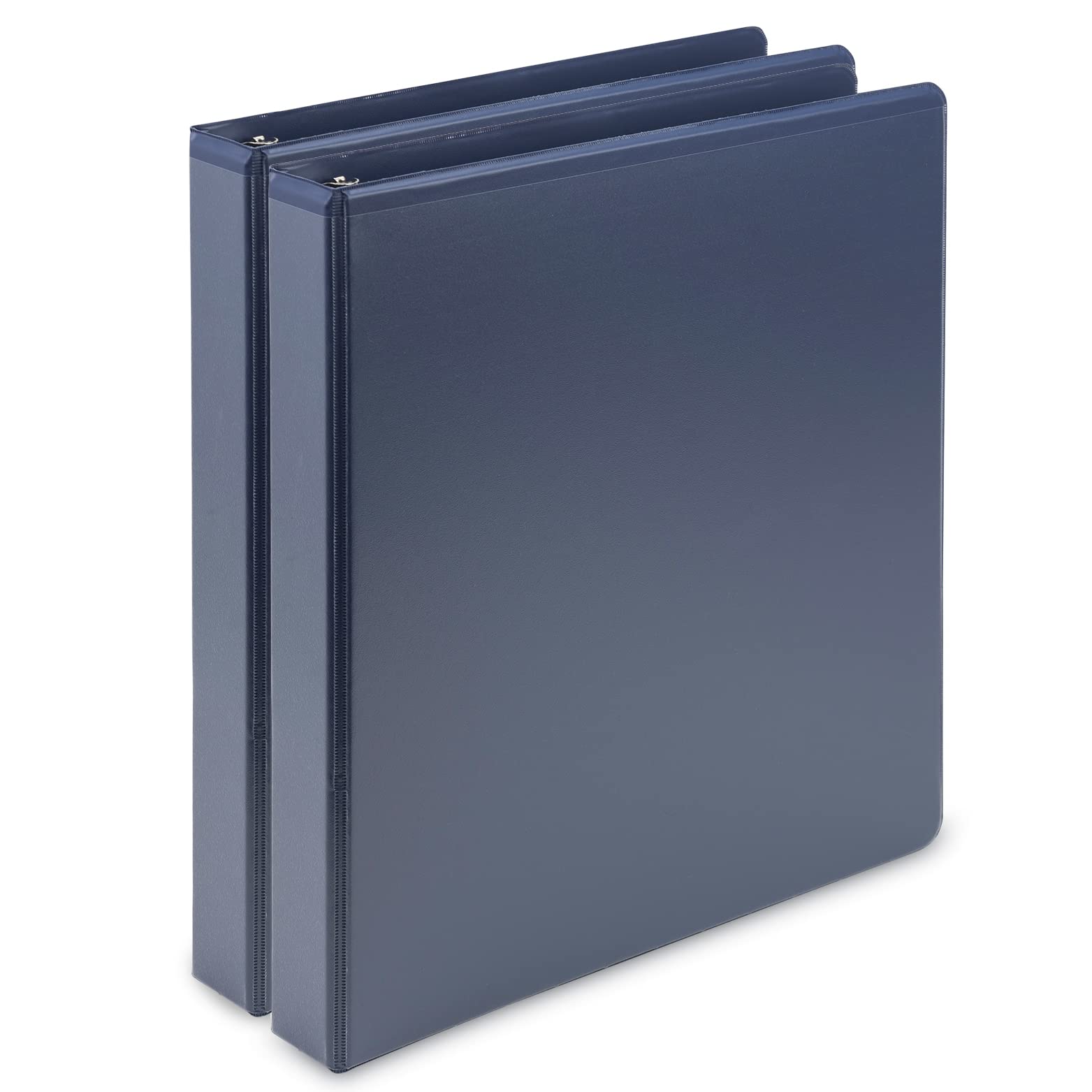 Samsill Plant-Based 1 Inch Durable D-Ring, Made in USA, View Binder, Eco-Friendly, USDA Certified Biobased, 2 Pack, Indigo Blue
