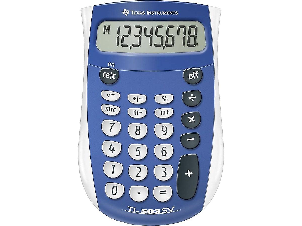 Texas Instruments TI503SV TI-503SV Pocket Calculator, 8-Digit LCD