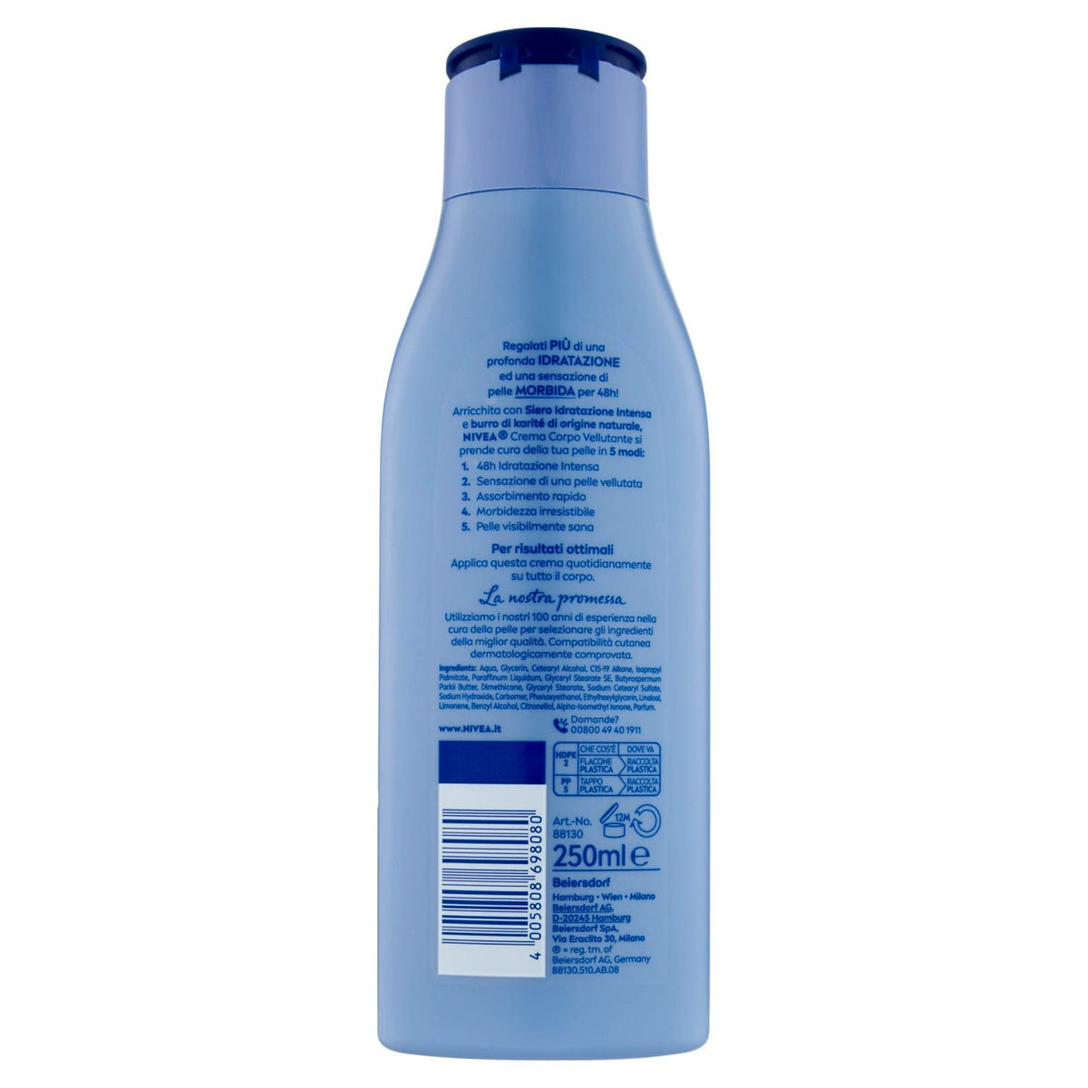 Nivea Body Smoothing Cream, 250 ml