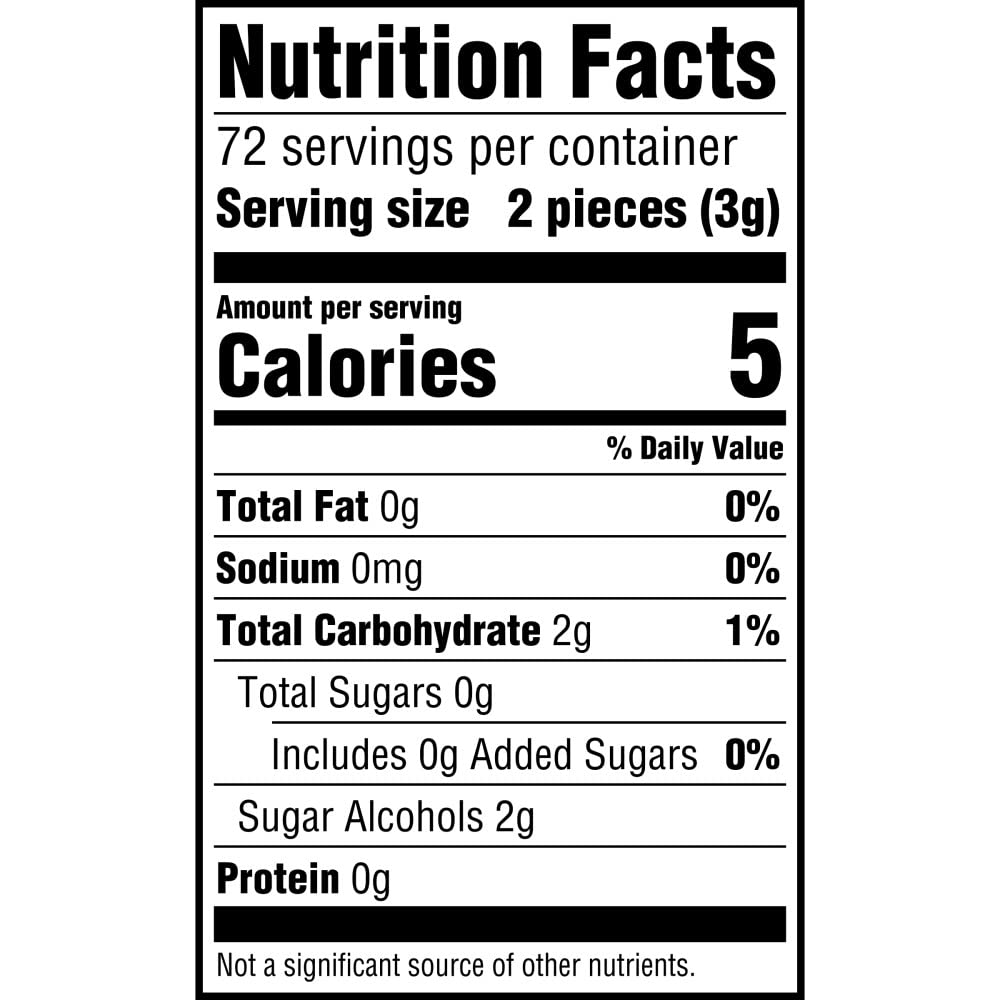 ECLIPSE Peppermint Sugar-Free Chewing Gum - 8 Packs, 18-Count Each Gum Packs