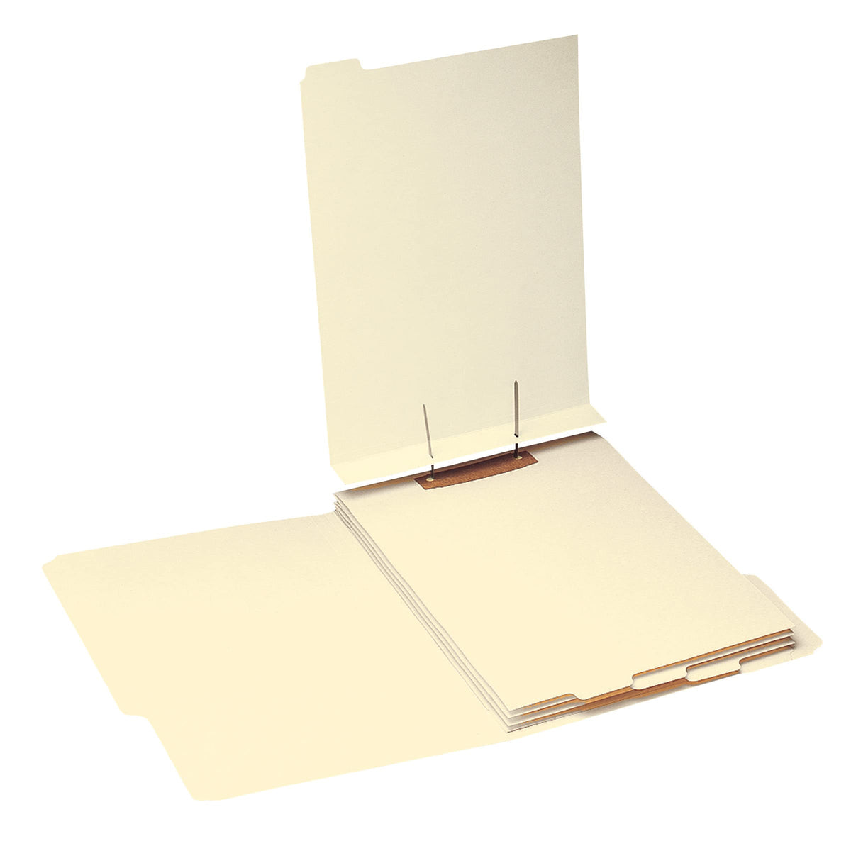 Smead Stackable Folder Divider with Fastener, Bottom 1/5-Cut Tab, Letter Size, Manila, 50 per Box (35600)