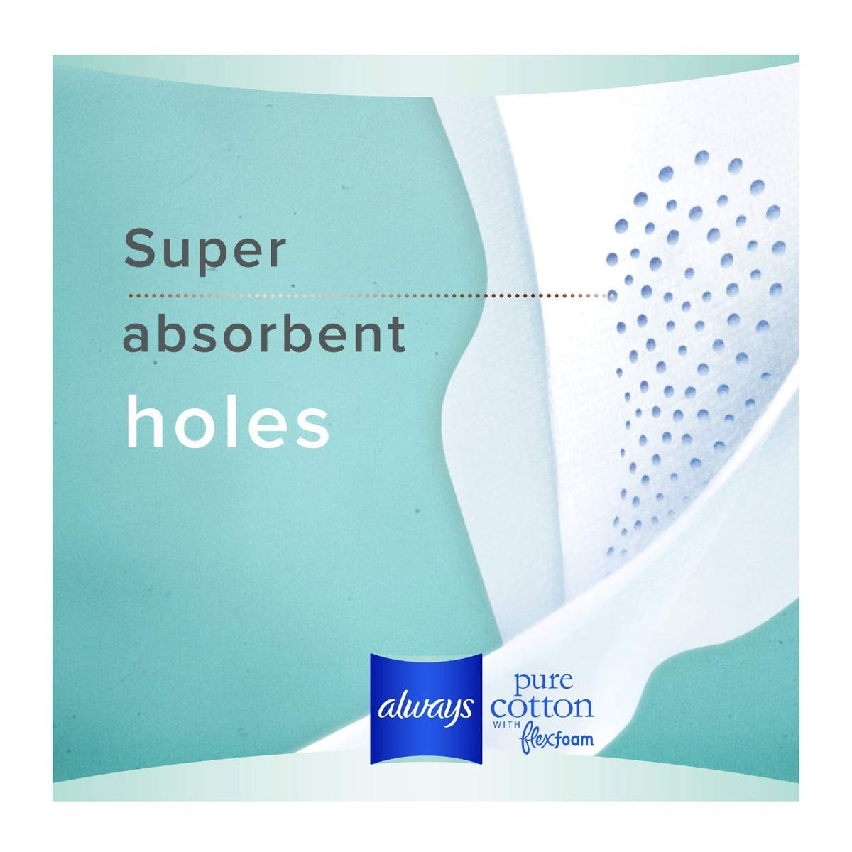 Always Pure Cotton with Flexfoam 12 Pads Size 2