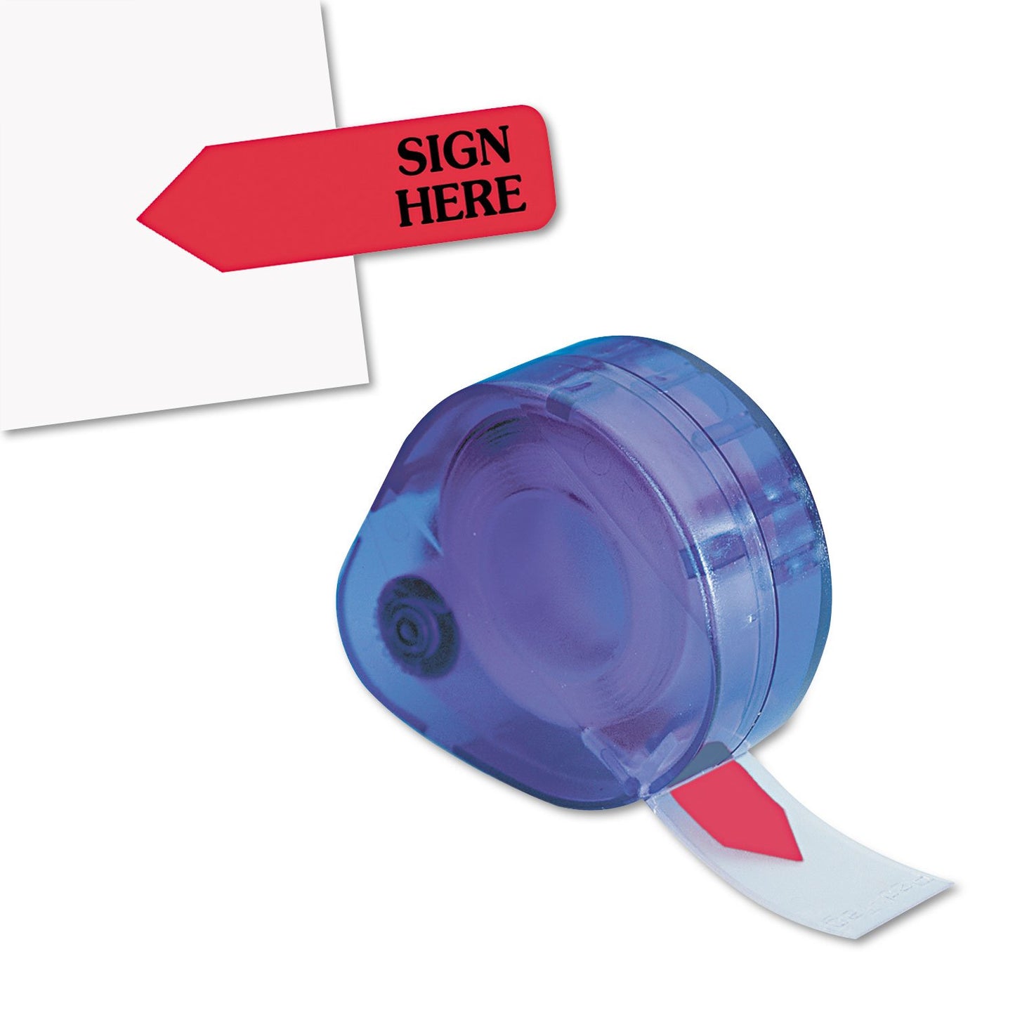 Redi-Tag® "Sign Here" Flag Refills, Red Adhesive Reminders, 120 Per Roll, 720 Flags Total, 1-3/4" x 9/16" (B91002)