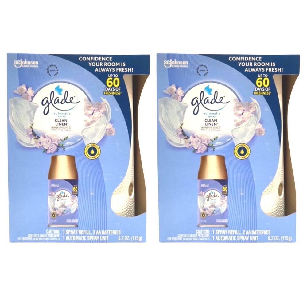 Glade Automatic Spray Starter Kit - Clean Linen - 6.2 oz - 2 pk