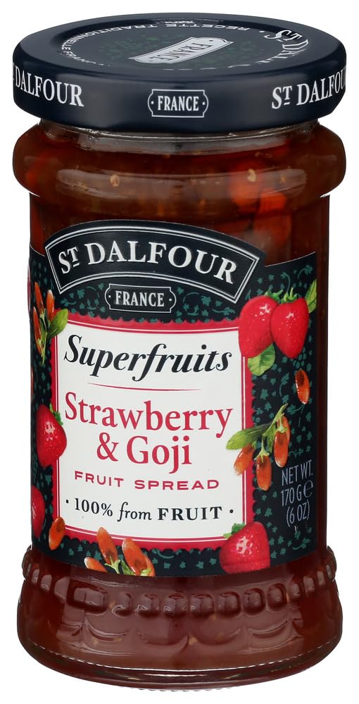 St. Dalfour Strawberry & Goji Superfruits Spread, 6 OZ