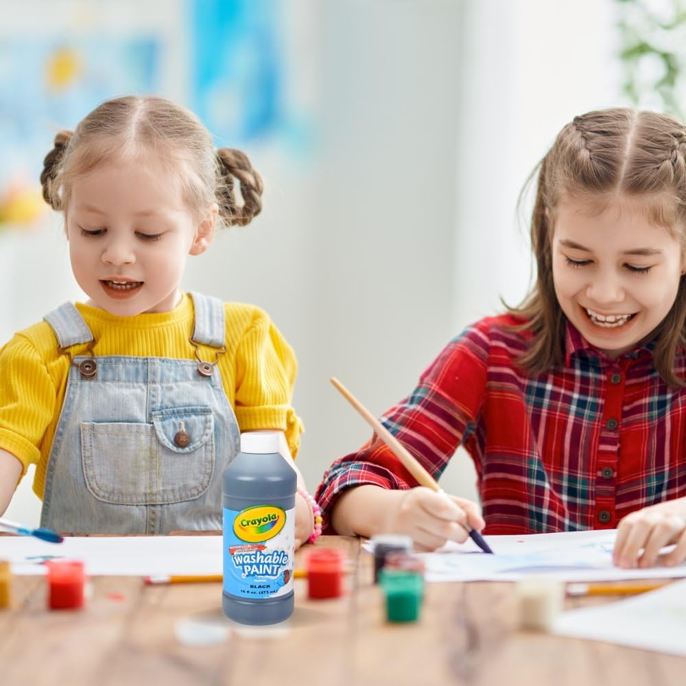 Crayola Washable Paint, Black, 16 oz.