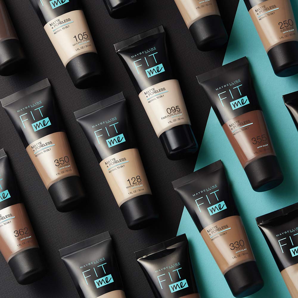 Maybelline Fit Me Foundation, Medium Coverage, Blendable With a Matte and Poreless Finish, For Normal to Oily Skin, Shade: 335 Classic Tan, 30ml