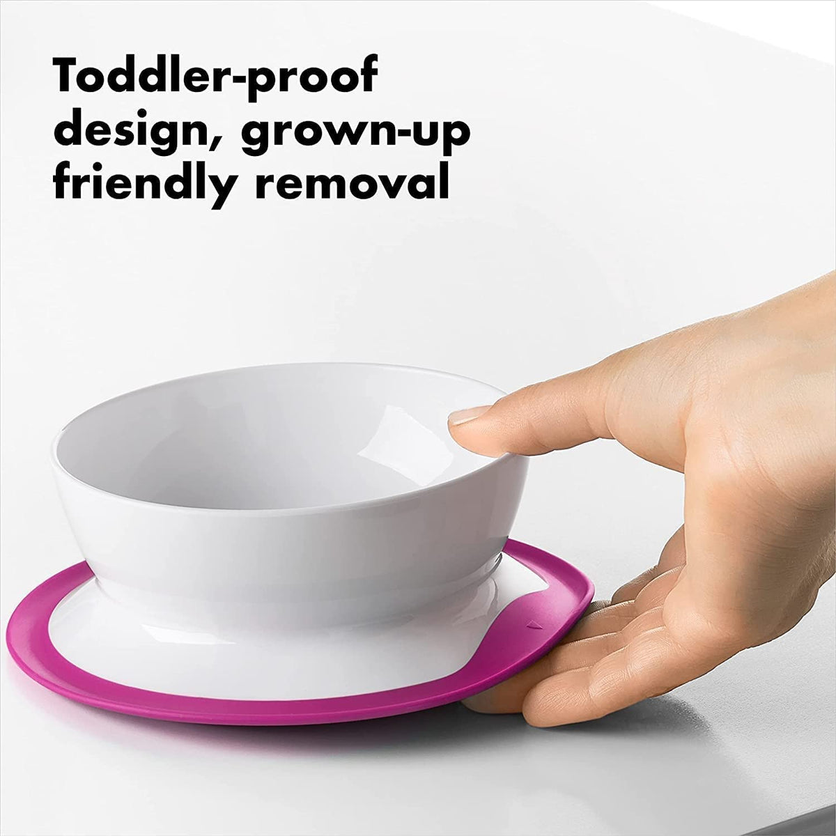 OXO Tot Stick & Stay Suction Bowl - Pink