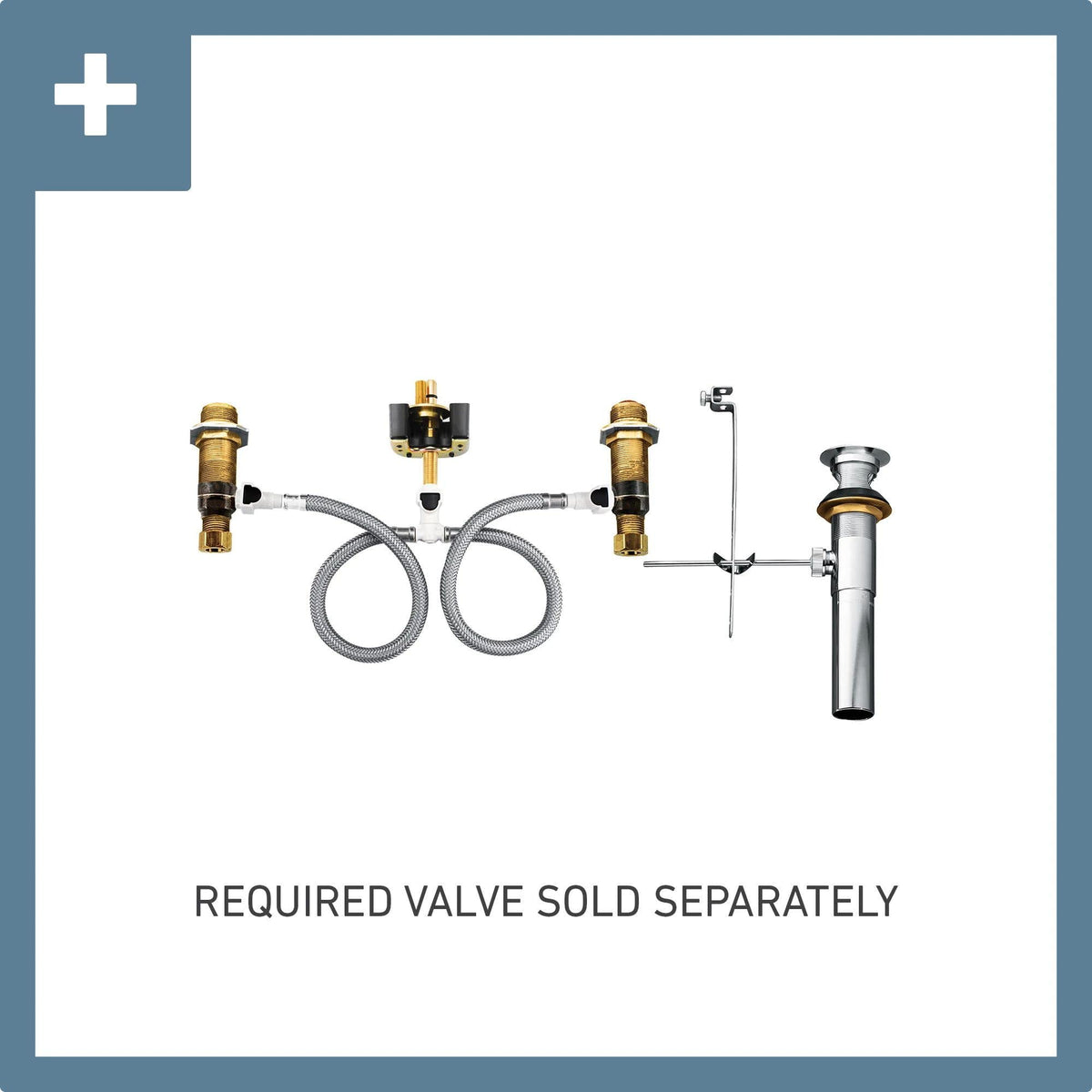 Moen Voss Chrome Two-Handle Adjustable Widespread Bathroom Faucet Trim Kit, Valve Required, T6905