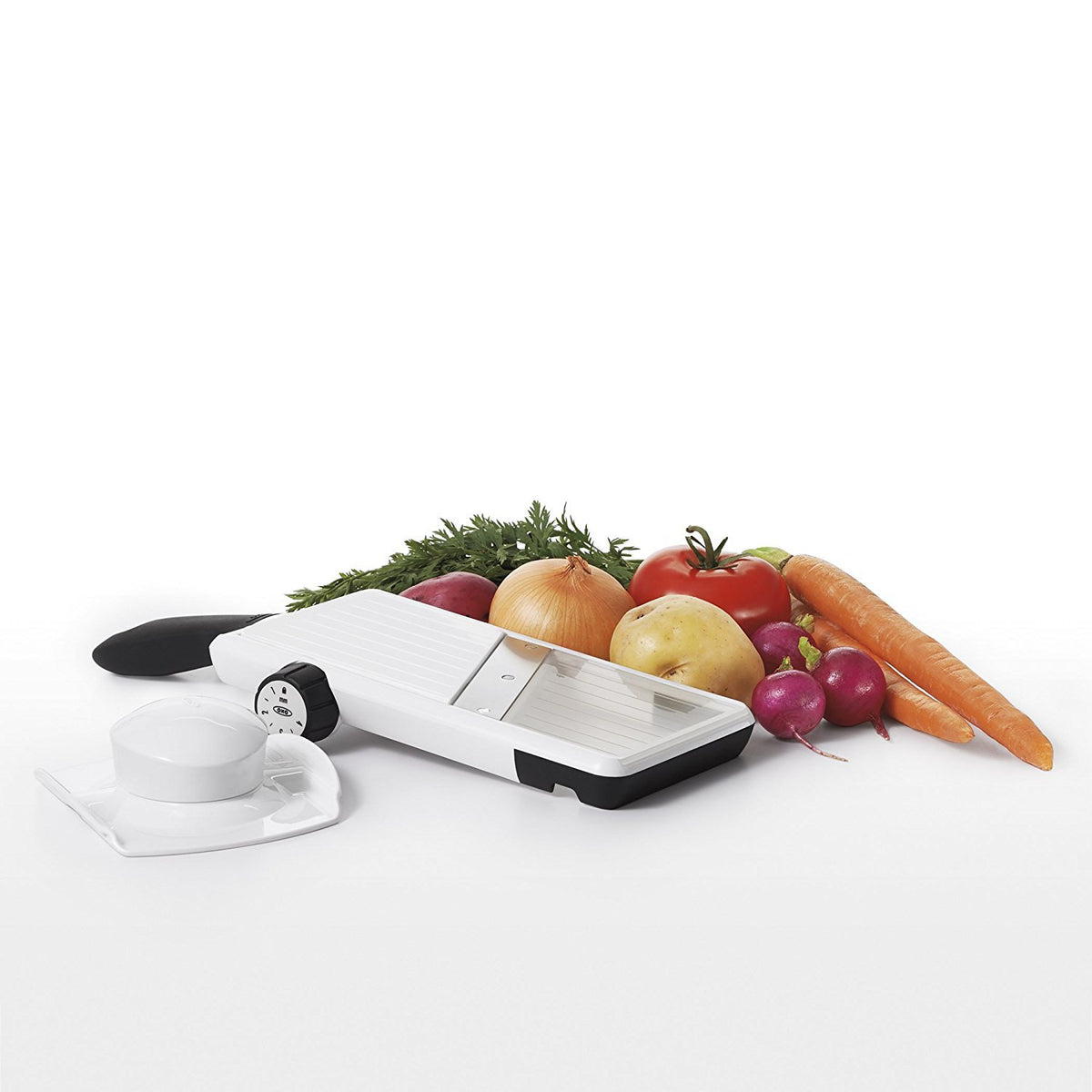 OXO Good Grips Large Adjustable Handheld Mandoline Slicer,White