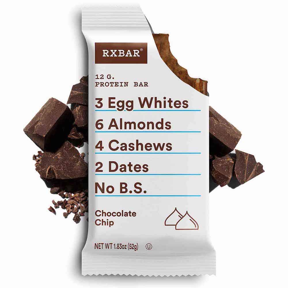 RXBAR Chocolate Chip, Protein Bar, Gluten Free, (24 Bars)