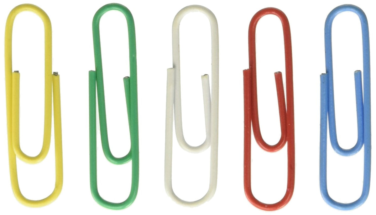 Universal 95001 1-Size 500 Vinyl Coated Wire Paper Clips