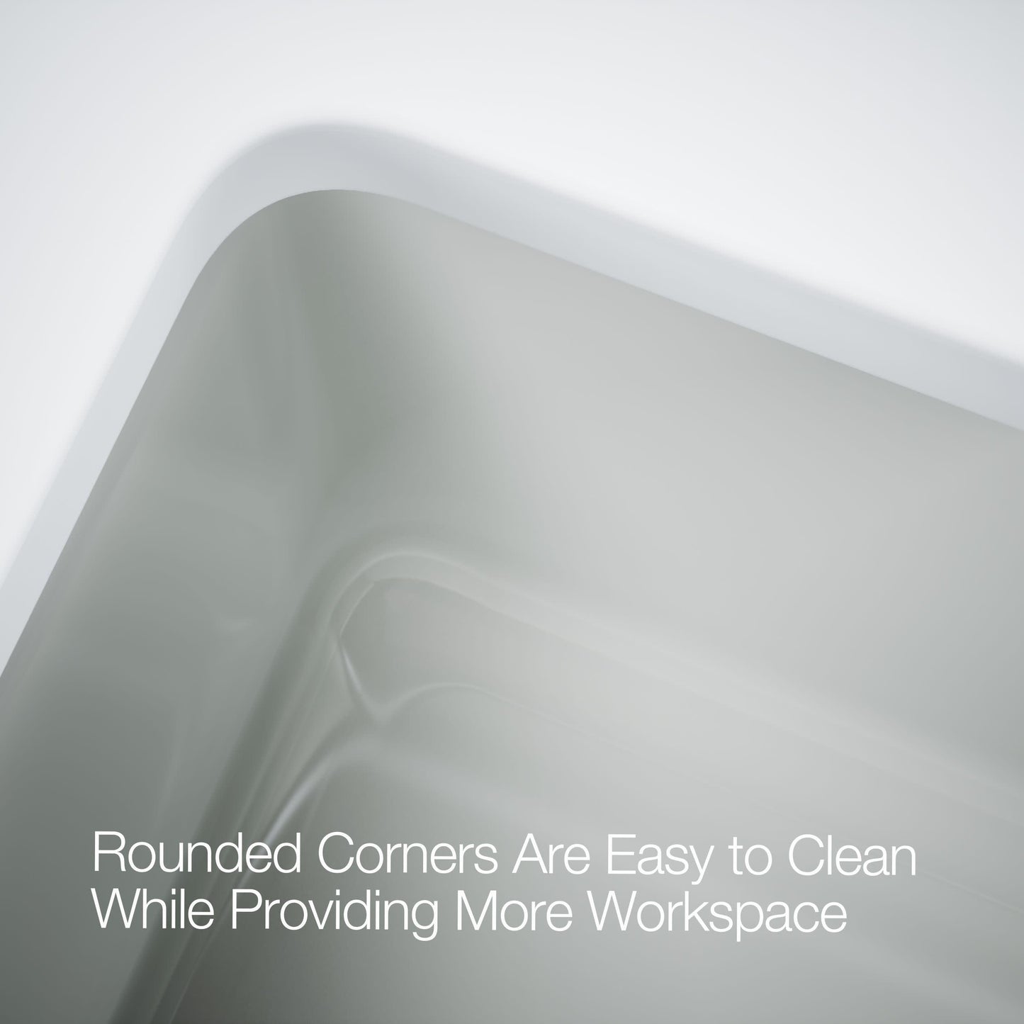 KOHLER K-6489-FF Whitehaven Farmhouse Self-Trimming Apron Front Single Basin Sink with Tall Apron, Sea Salt