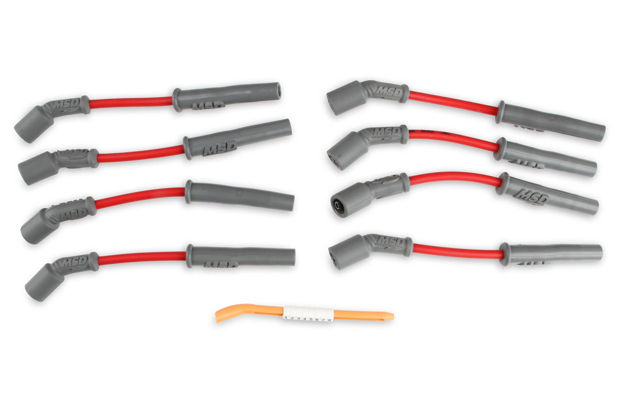 MSD 32819 Super Conductor Spark Plug Wire Set, Red
