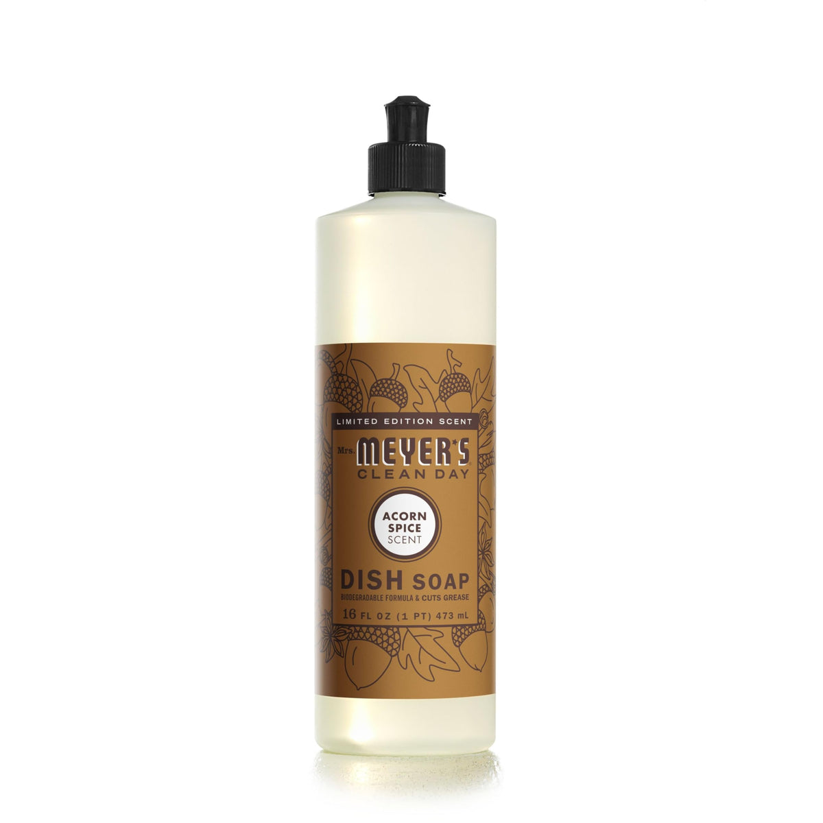 MRS. MEYER'S CLEAN DAY Dish Soap Acorn Spice, 16 Fl Oz